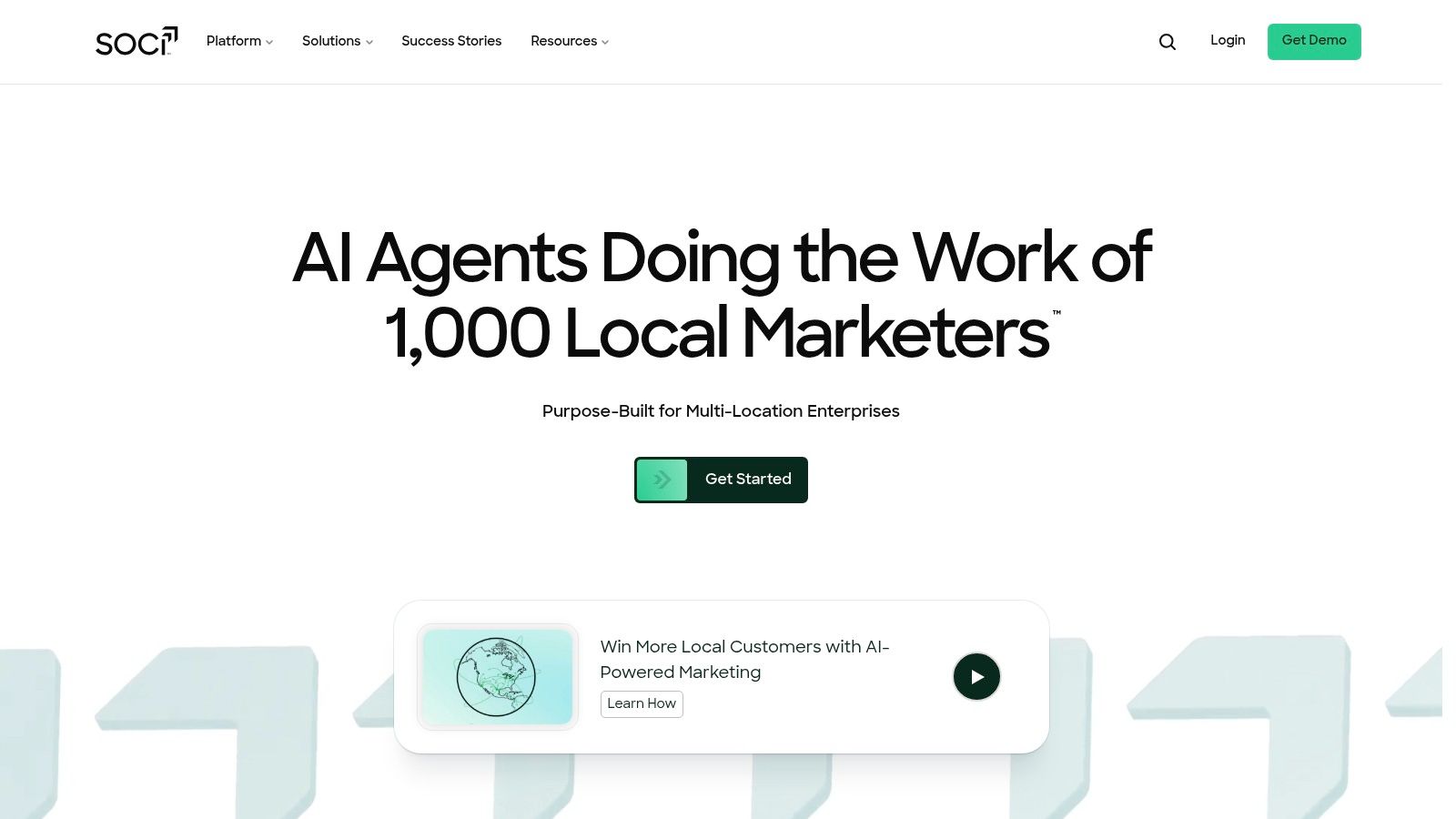 SOCi's localized marketing dashboard, a key feature of its platform.