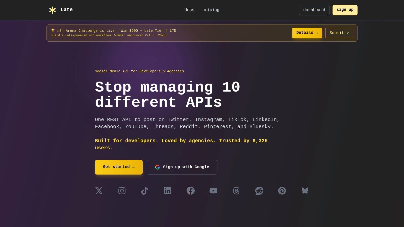 1. LATE: The Unified API for High-Performance Social Scheduling