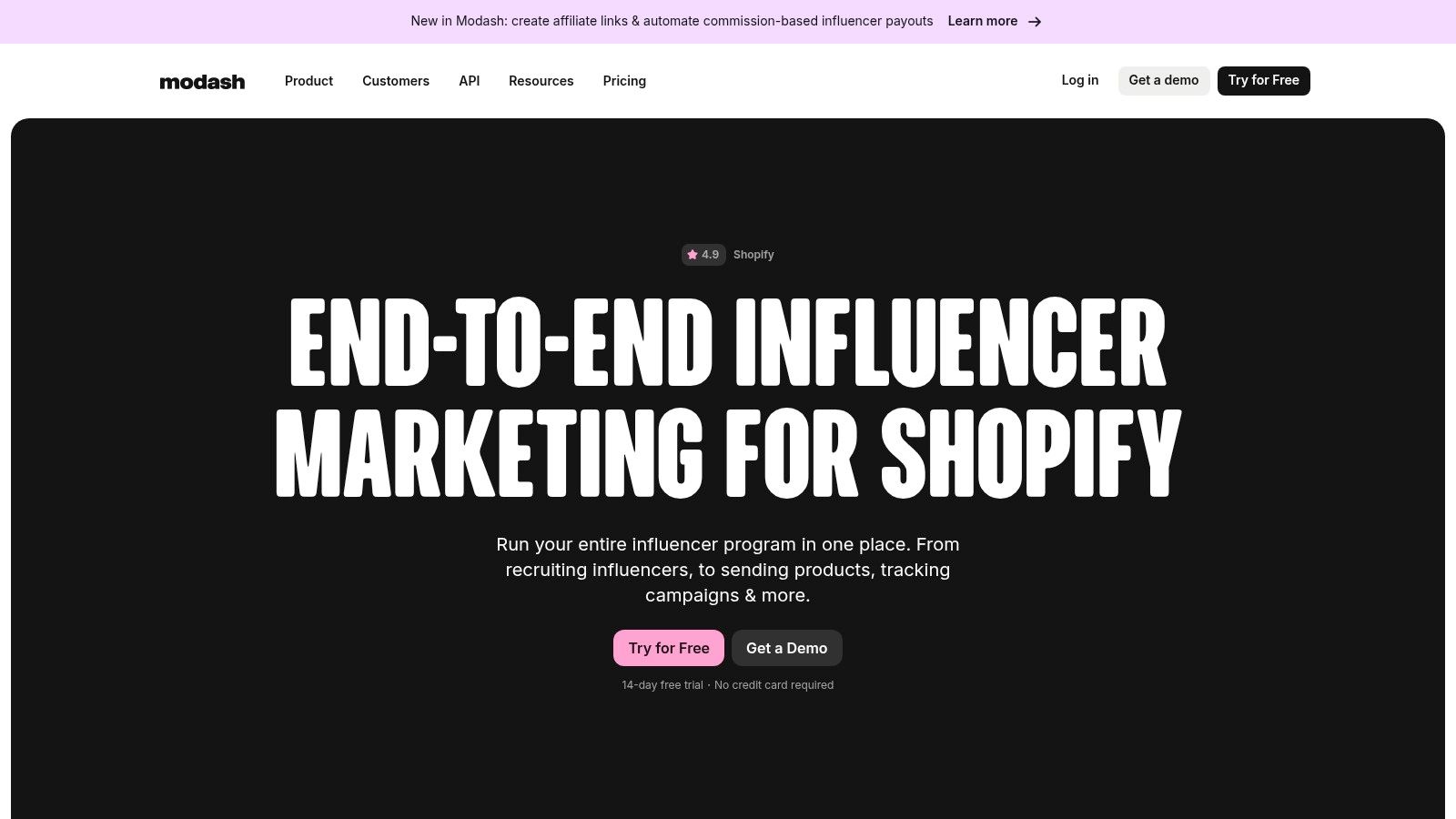 Modash – Influencer Marketing API (Instagram/TikTok/YouTube)