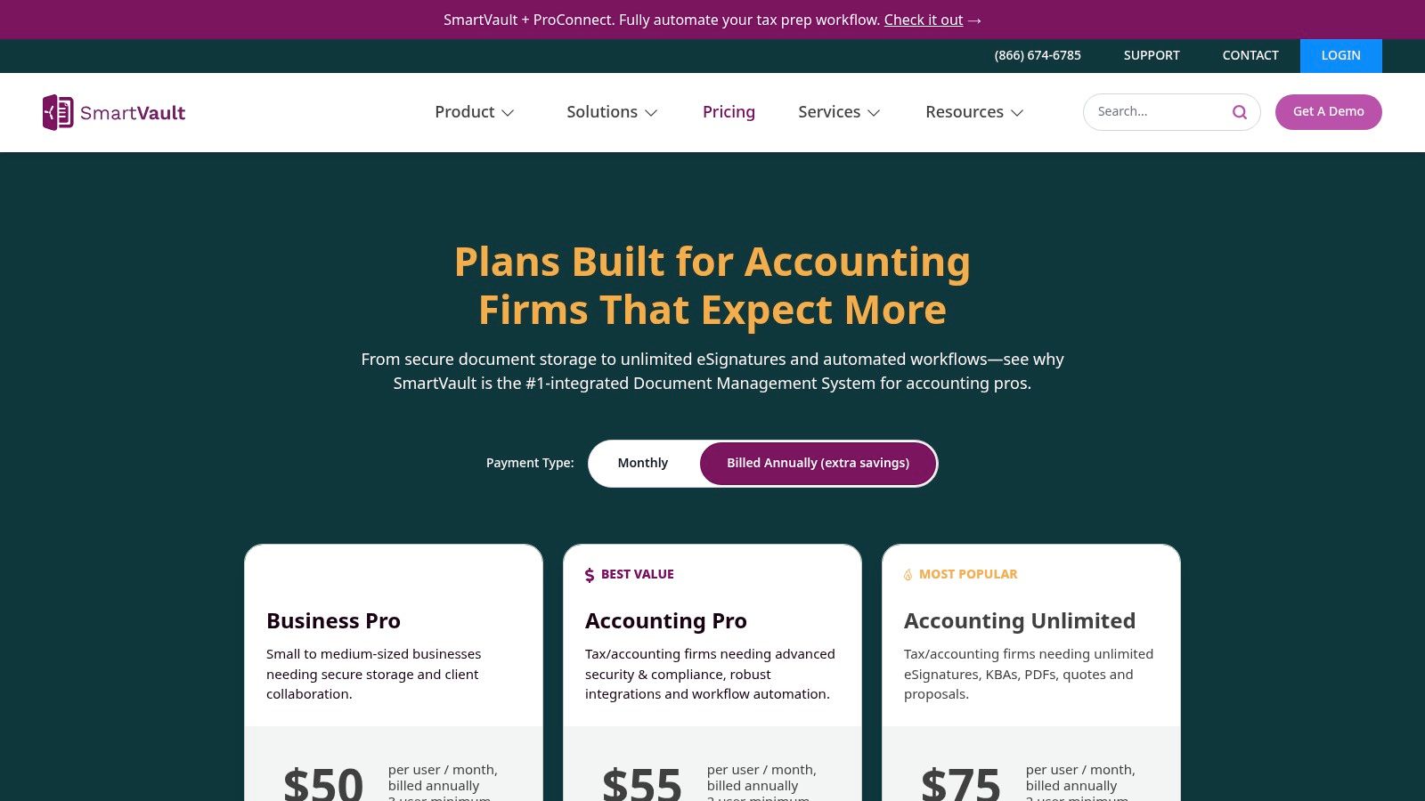 SmartVault (Document Management + Client Portal)