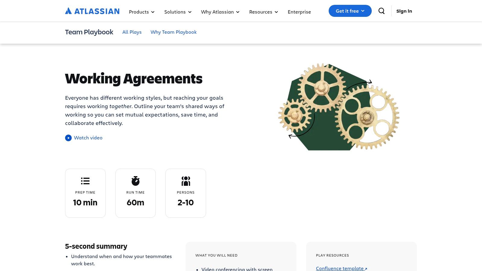 Atlassian Team Playbook - Working Agreements