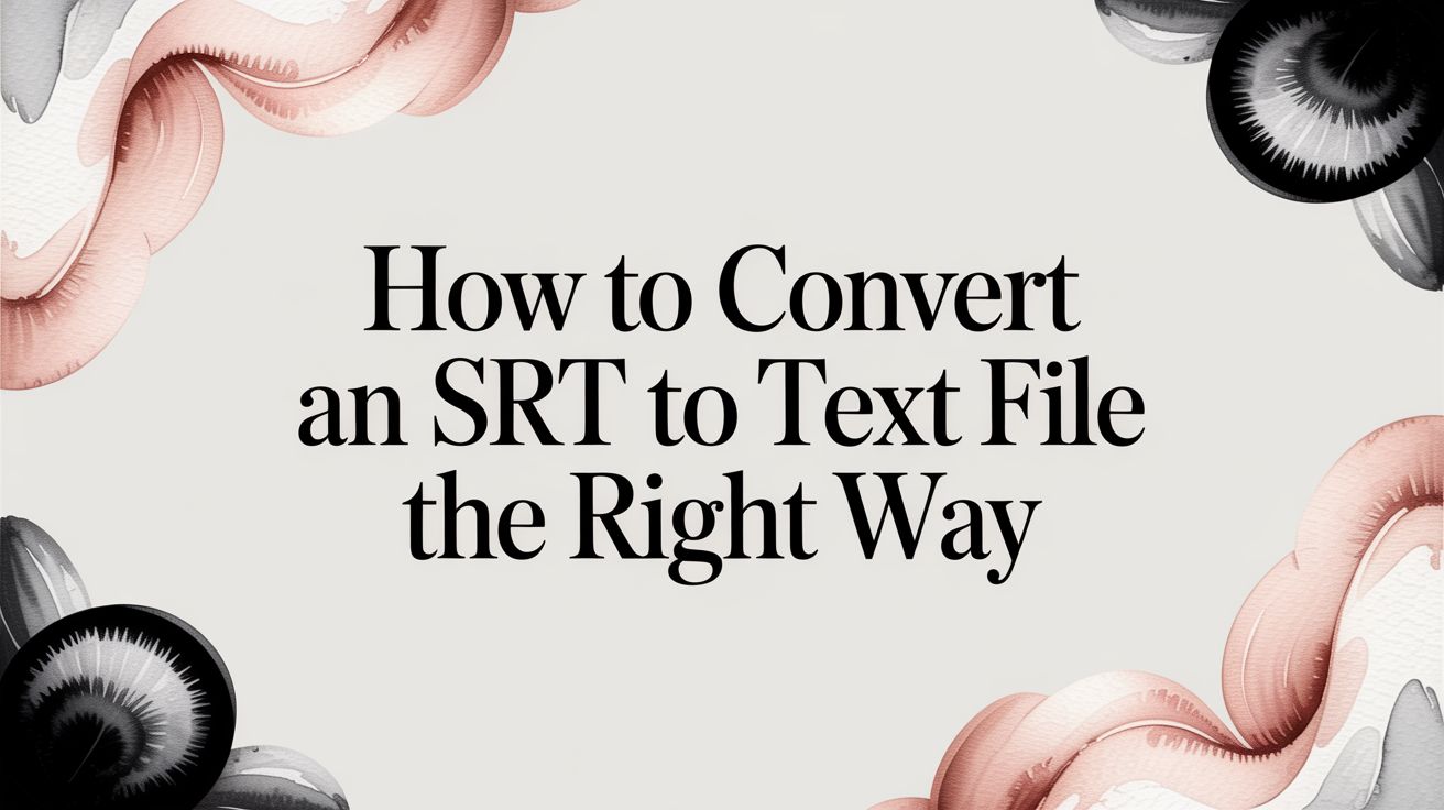 How to Convert an SRT to Text File The Right Way
