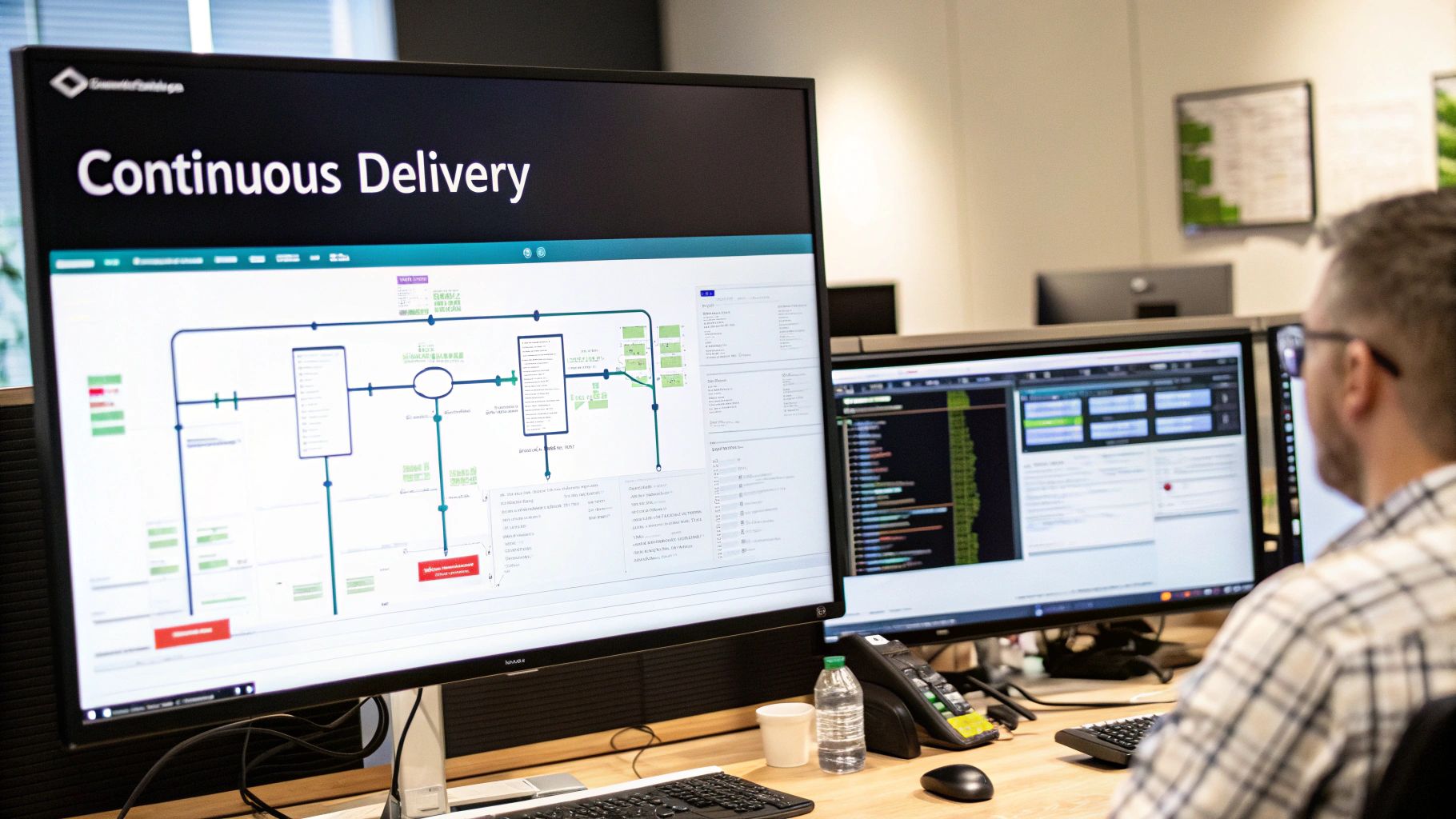 Image of a streamlined workflow or pipeline