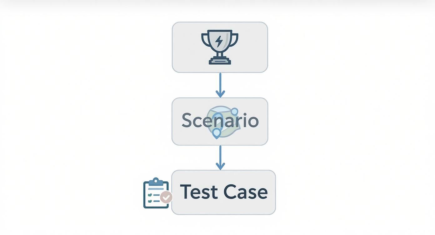 Infographic about test scenario in testing