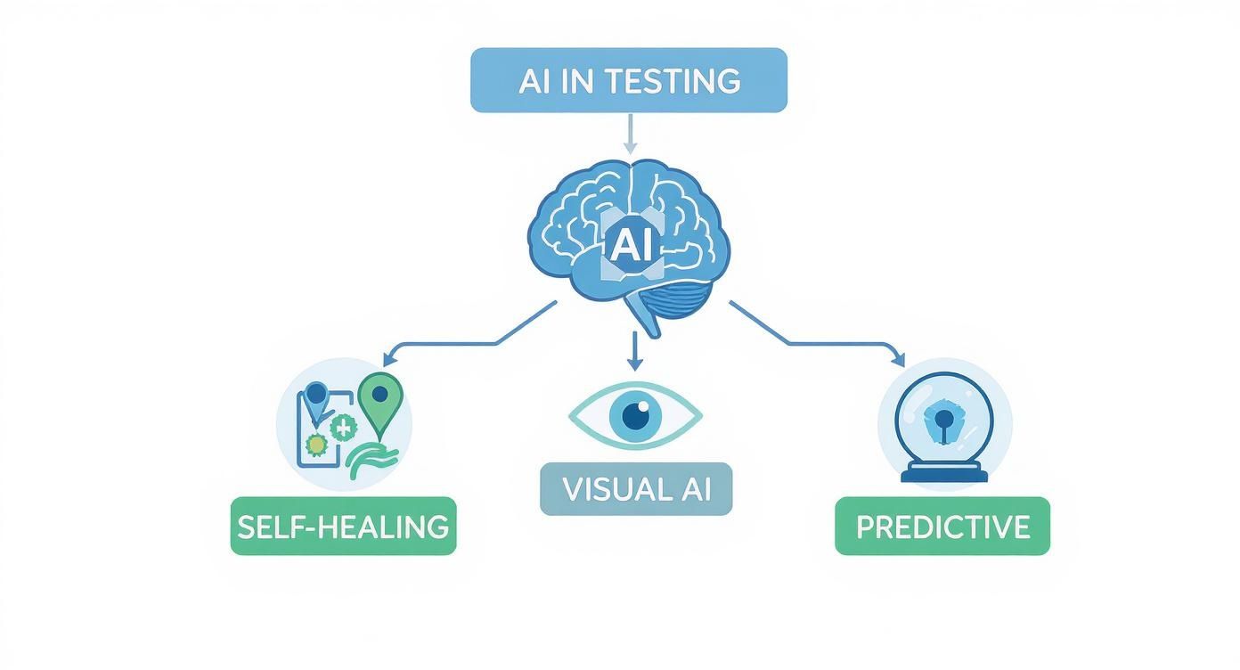 Infographic about artificial intelligence in test automation