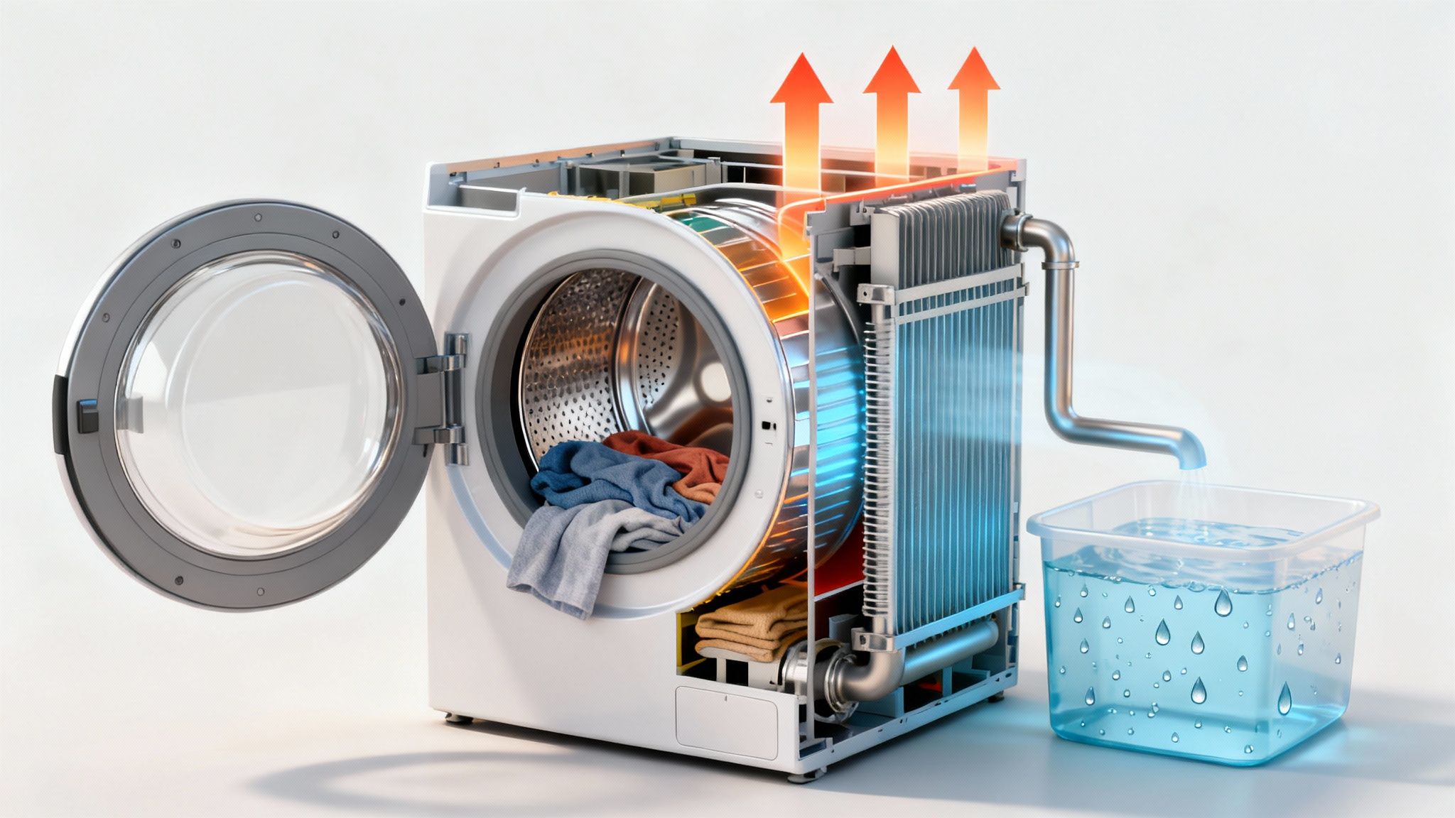 Suszarka kondensacyjna: co to znaczy i jak działa to urządzenie? Schemat działania suszarki kondensacyjnej