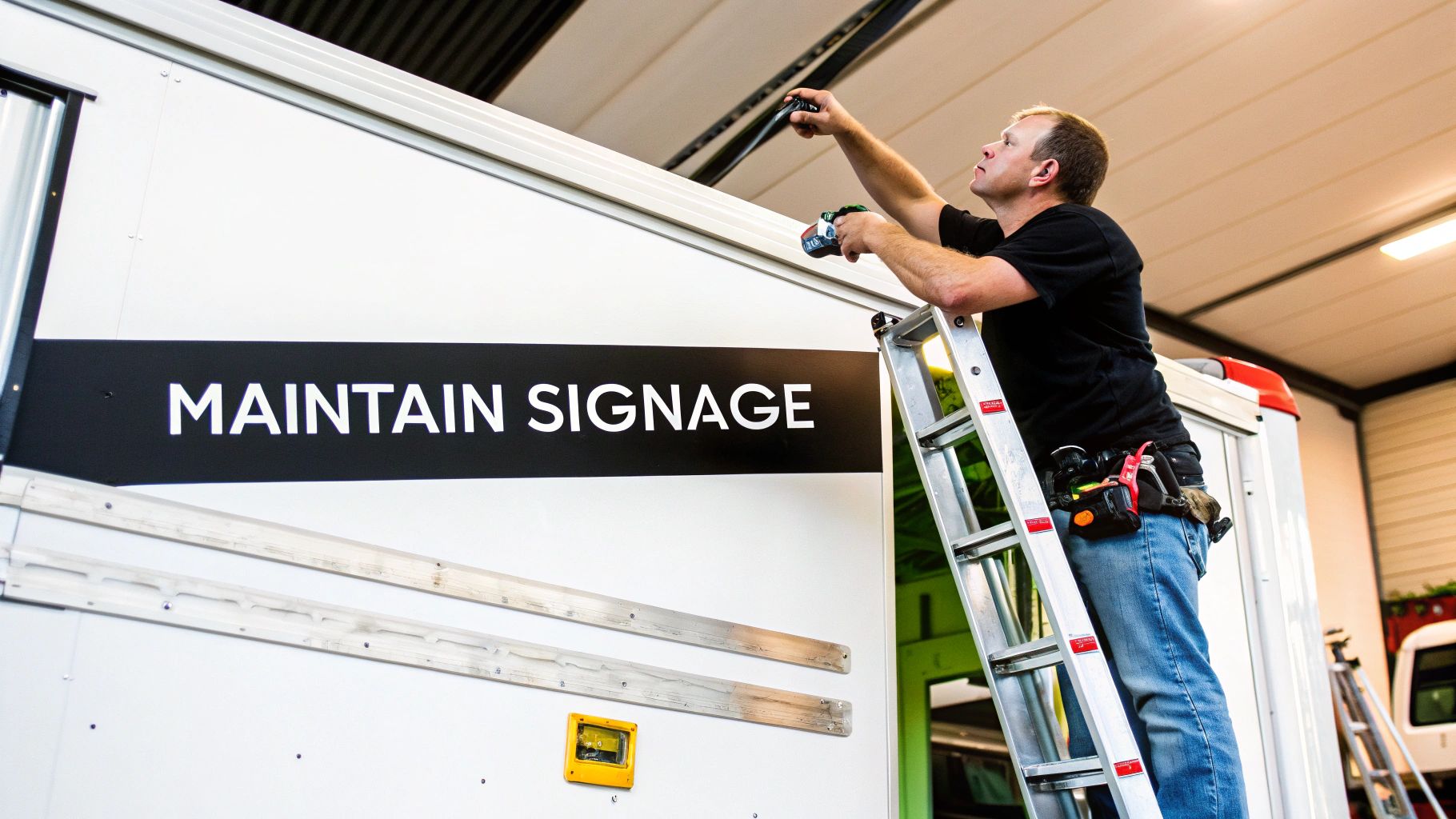 A person asking questions with a speech bubble next to their head, representing common questions about trailer signage.