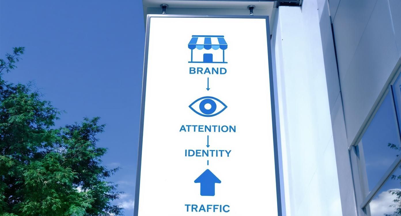 Infographic about light box outdoor sign