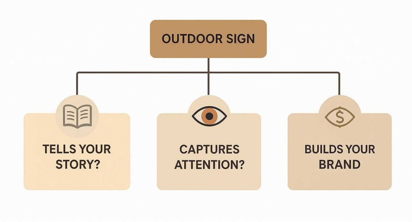 Infographic about outdoor restaurant sign