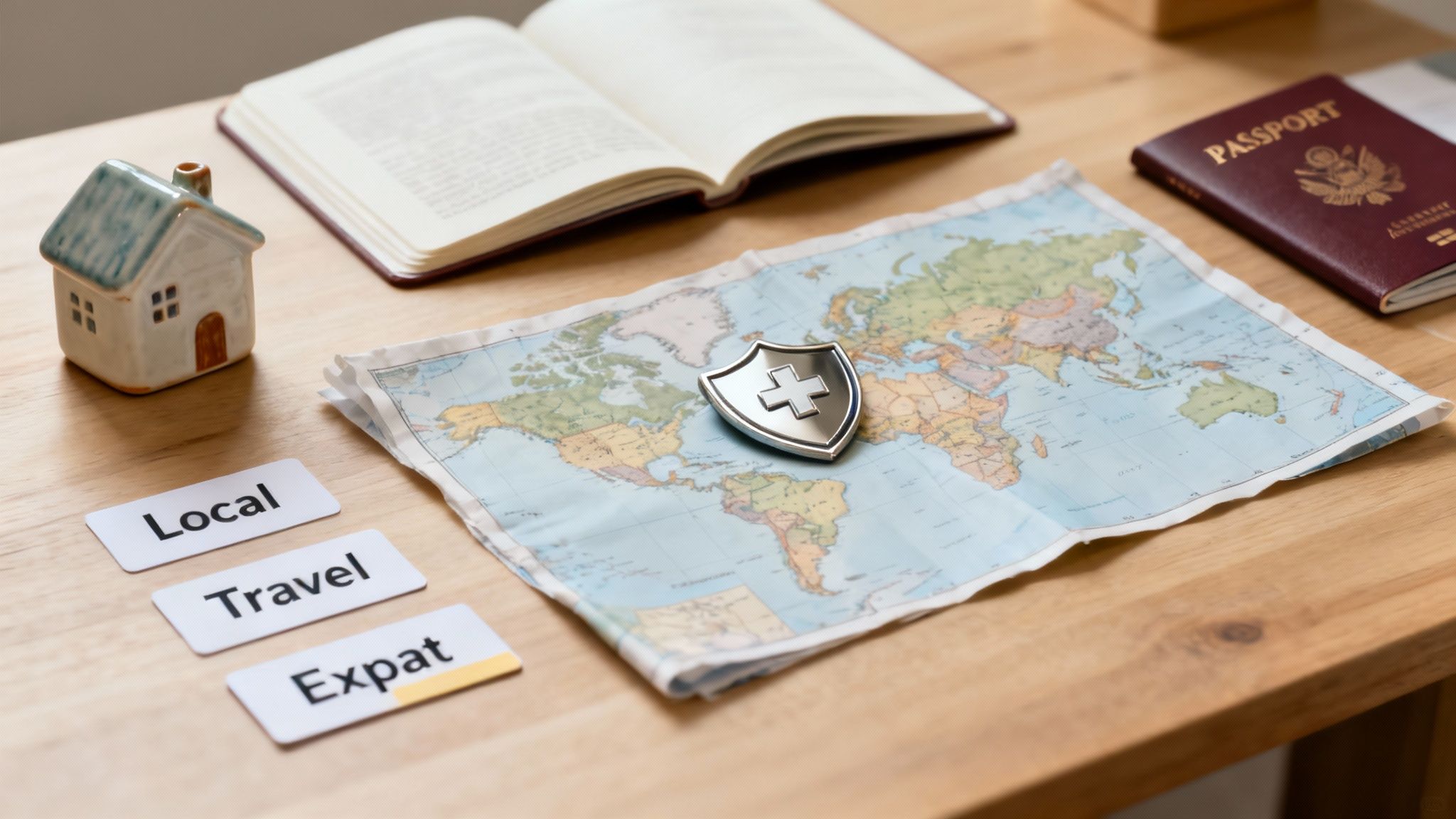 Two people discussing health insurance options on a laptop.