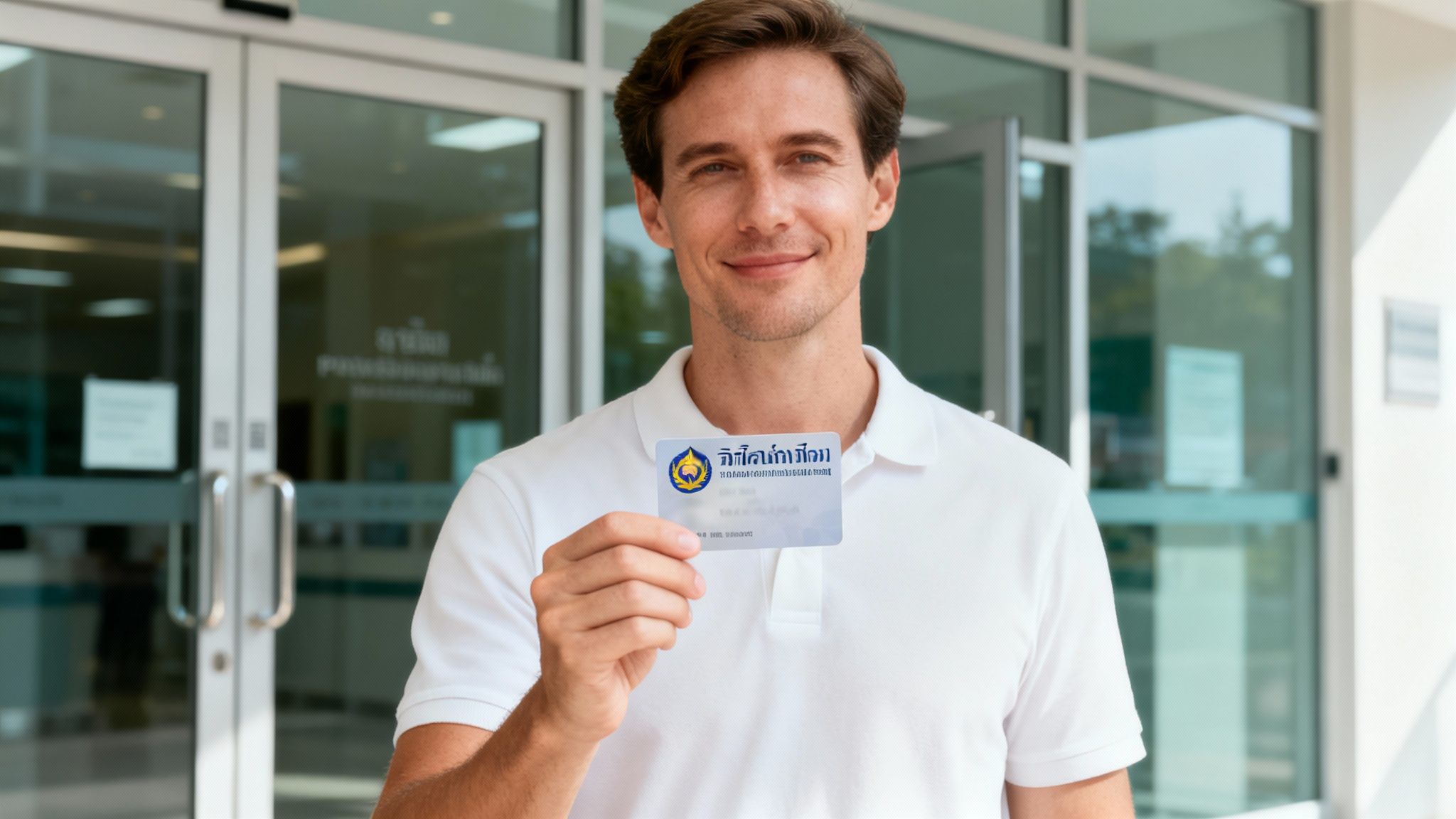 An insurance document and a passport resting on a map of Thailand.