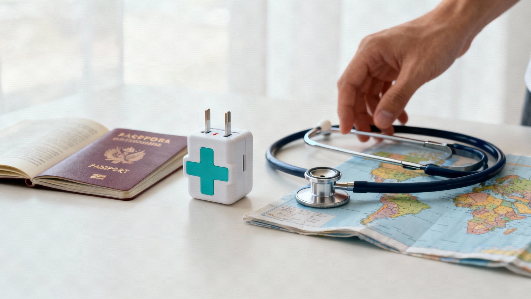 A family walking on a beach, symbolizing a happy and secure life abroad.
