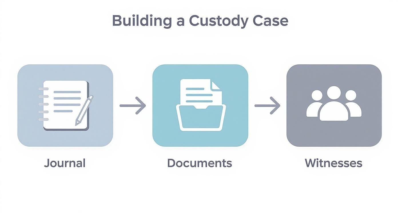 Infographic about how to get full custody in texas