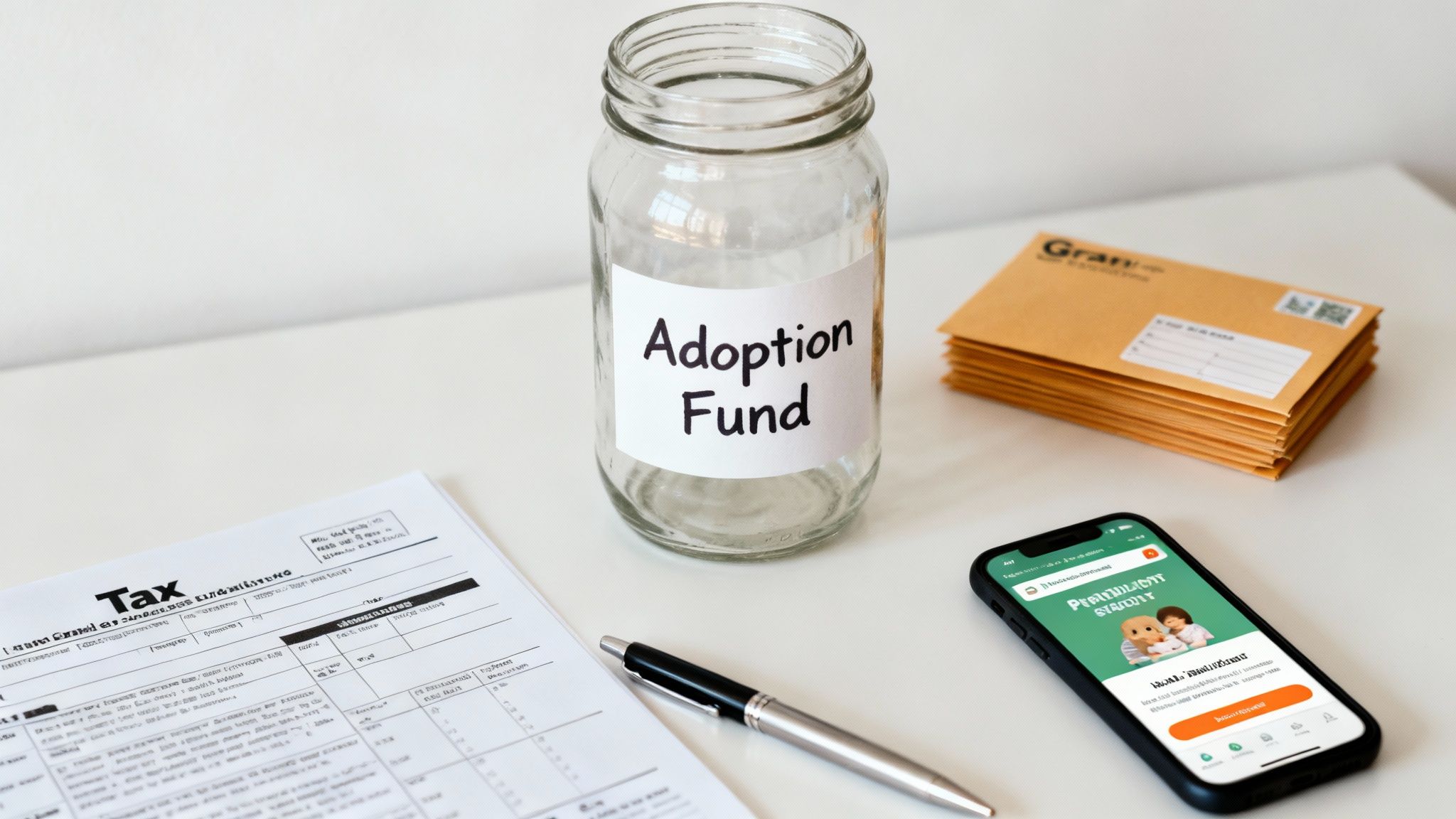 A person's hands holding a glass jar full of coins and cash.
