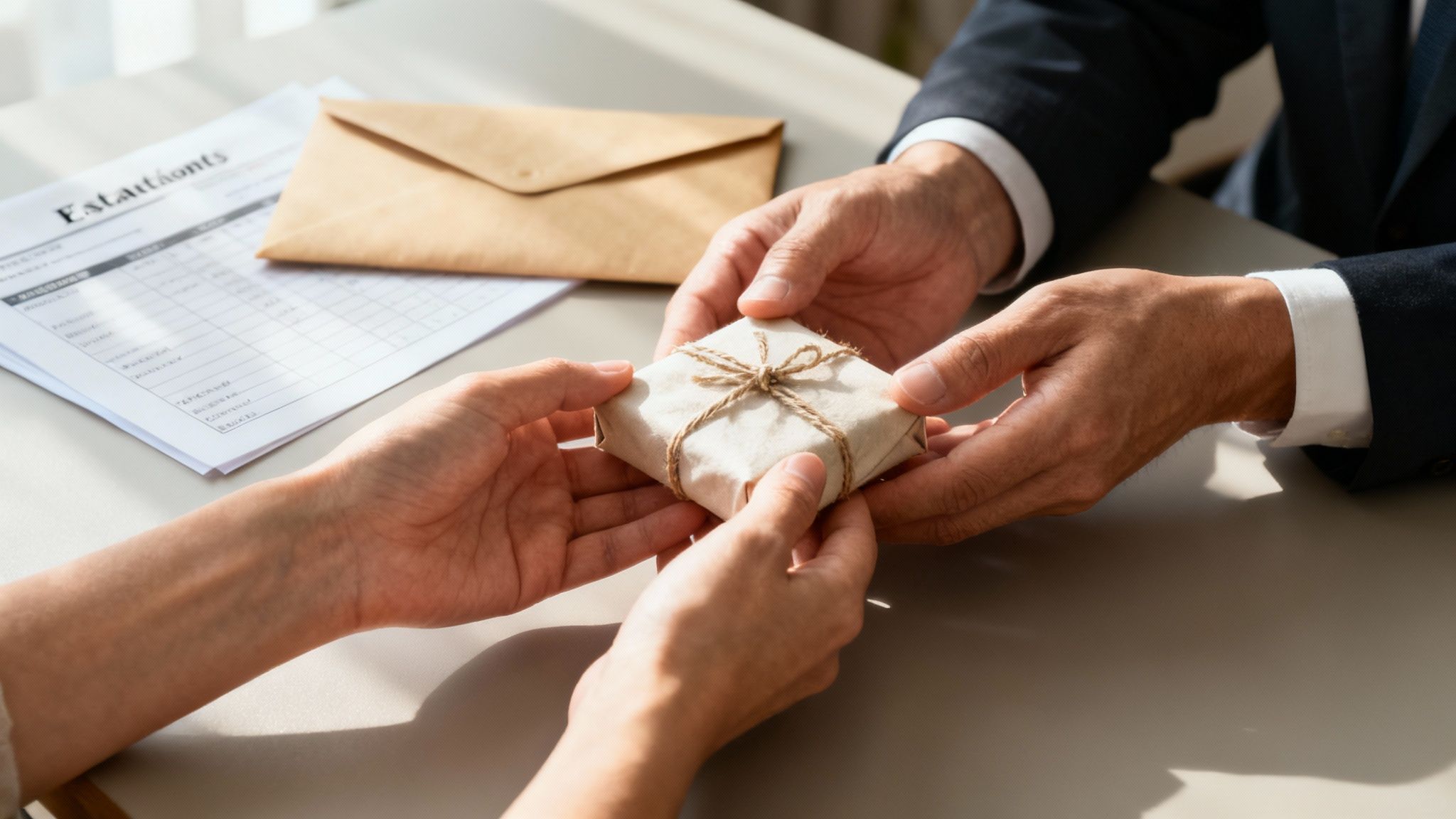 A family smiling together, representing the beneficiaries receiving their inheritance.