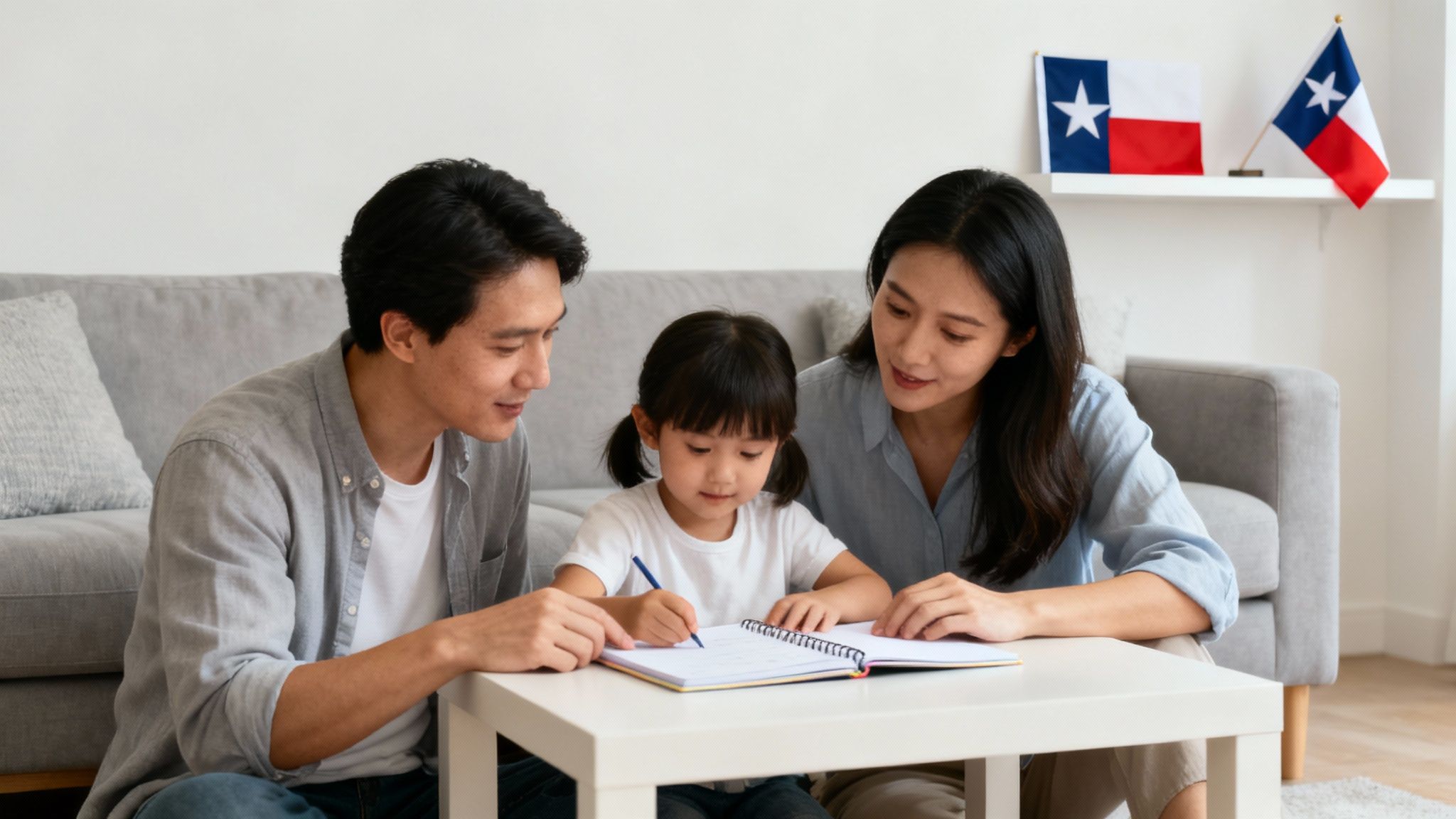 A parent and child sharing a happy moment together, symbolizing a positive co-parenting relationship.