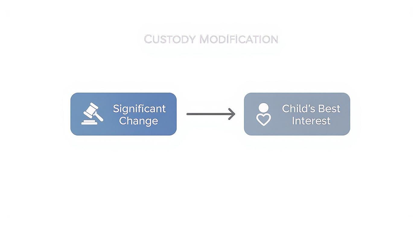 Infographic about how to change custody agreement