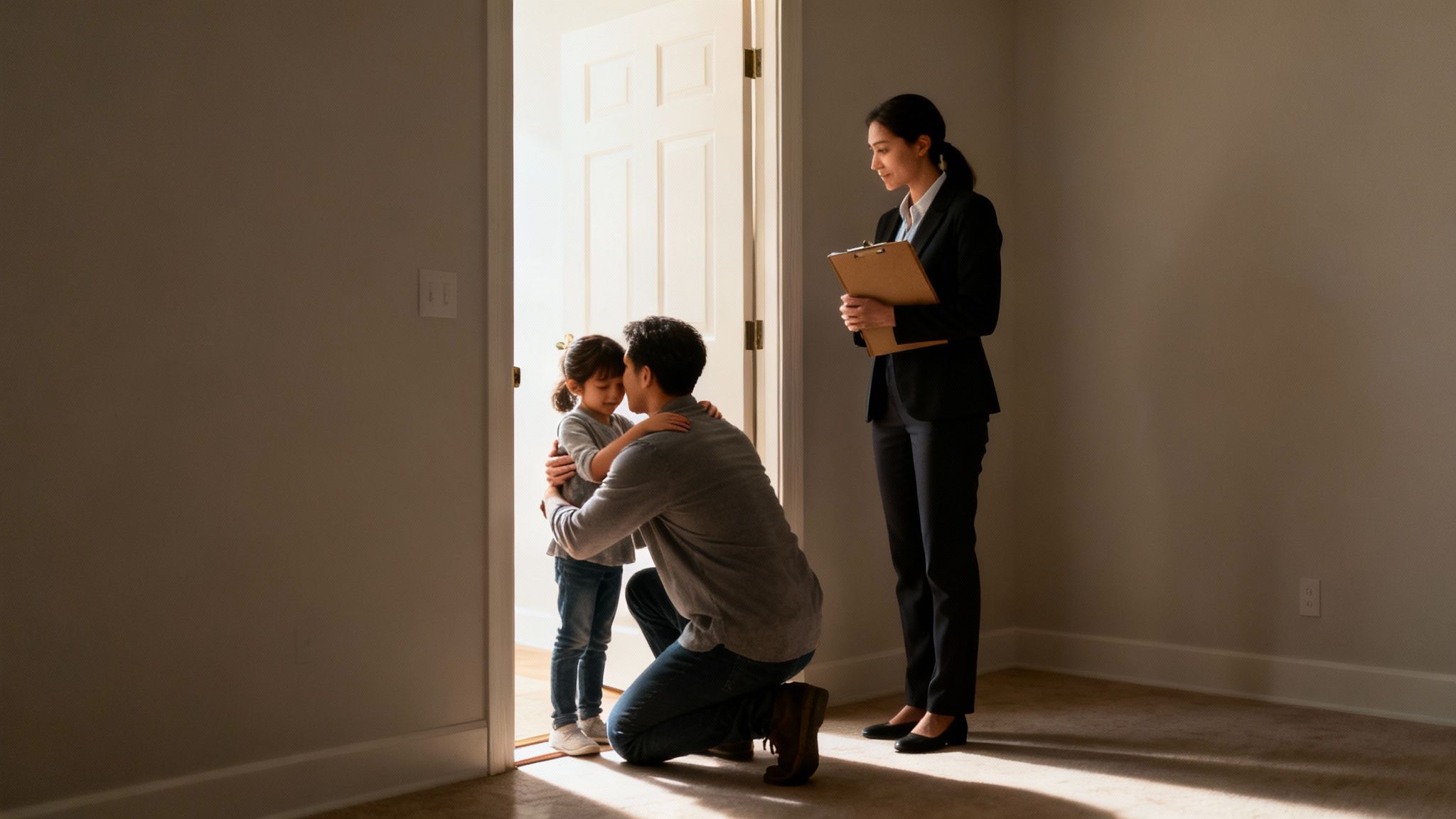 A happy family reunited, symbolizing the goal of a CPS case.