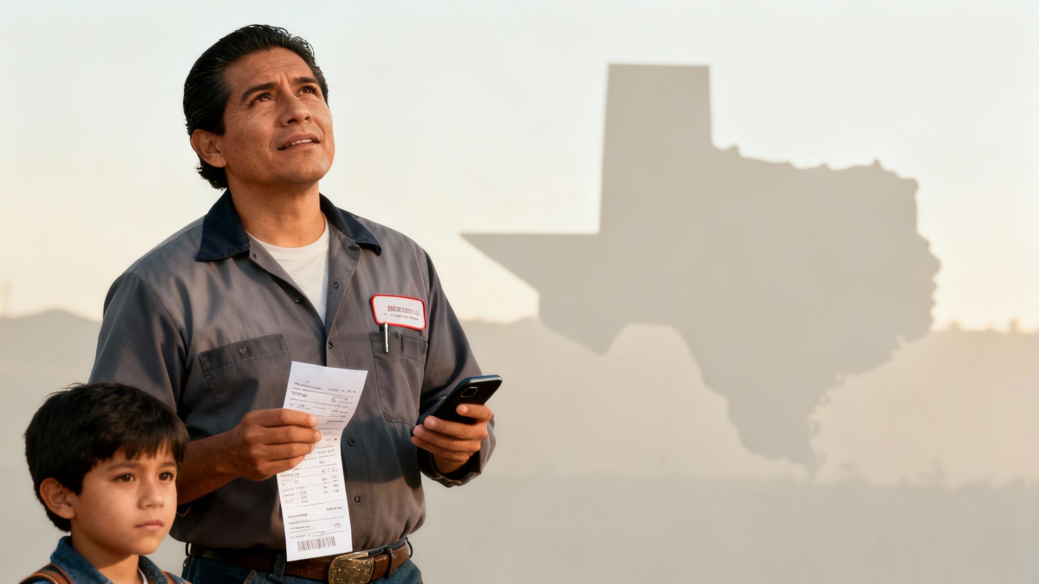 Una familia hispana sonriendo juntos en un parque, transmitiendo esperanza y unidad familiar.
