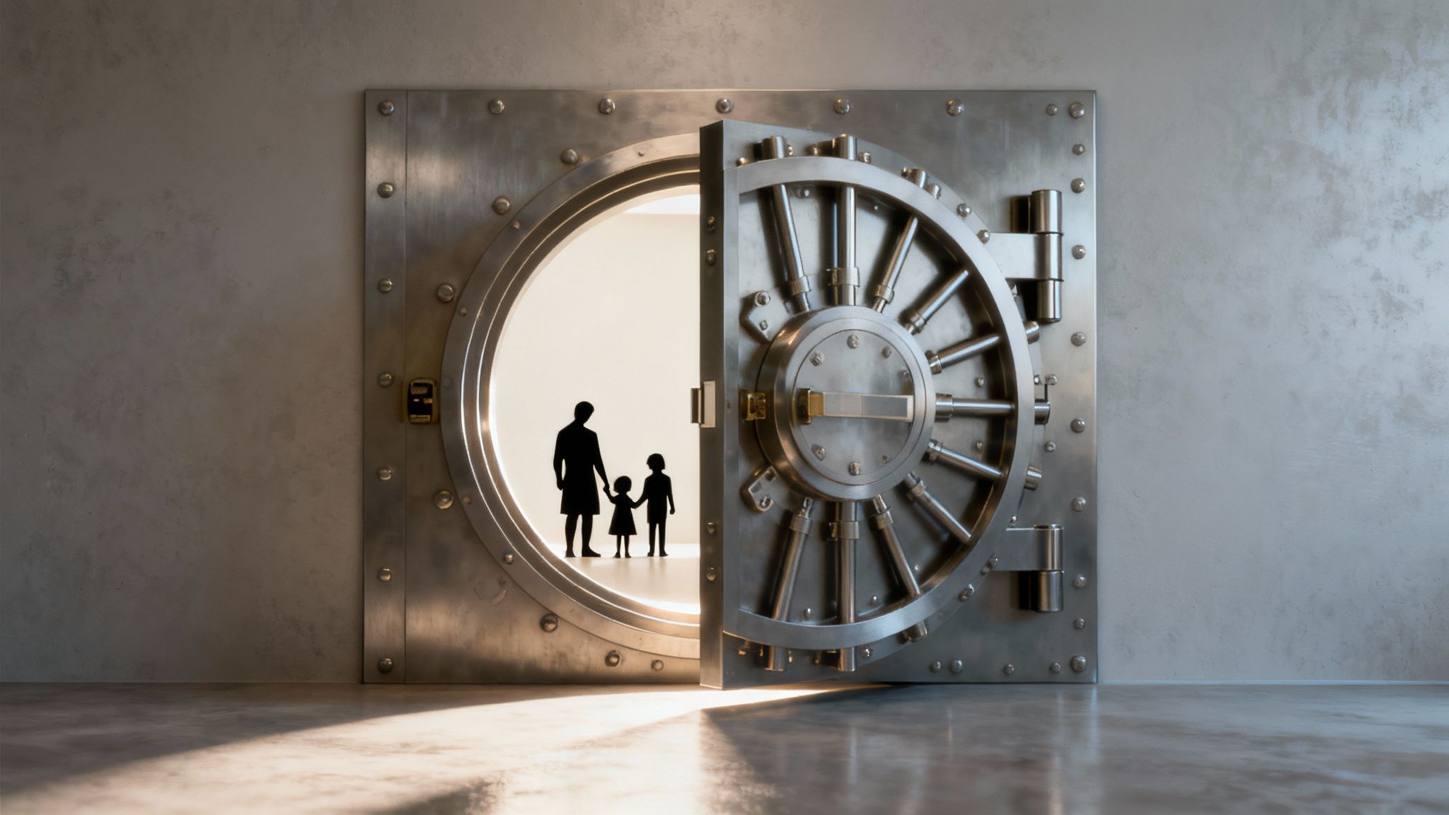 Una familia revisando documentos de planificación patrimonial con su abogado