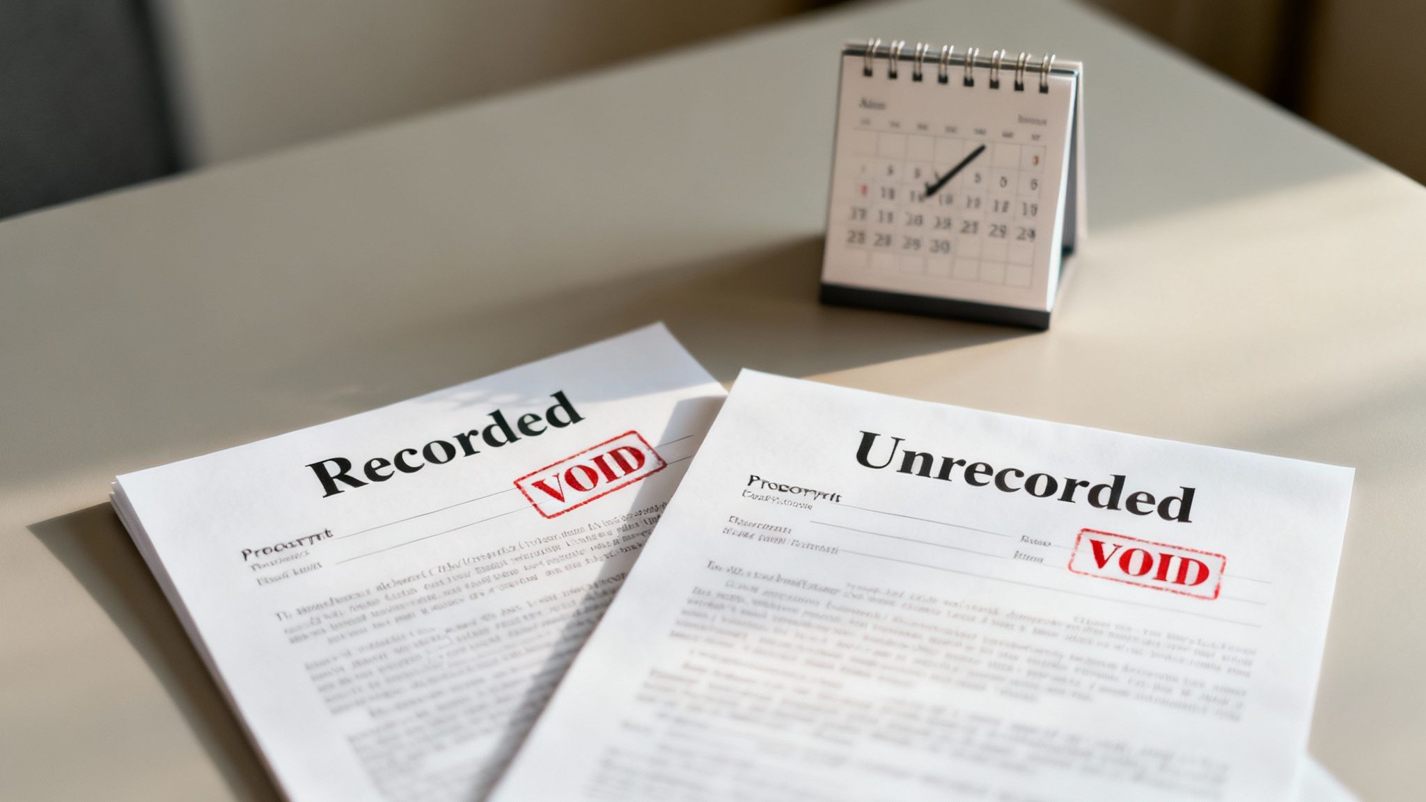 A red warning sign with an exclamation mark, symbolizing potential legal risks.