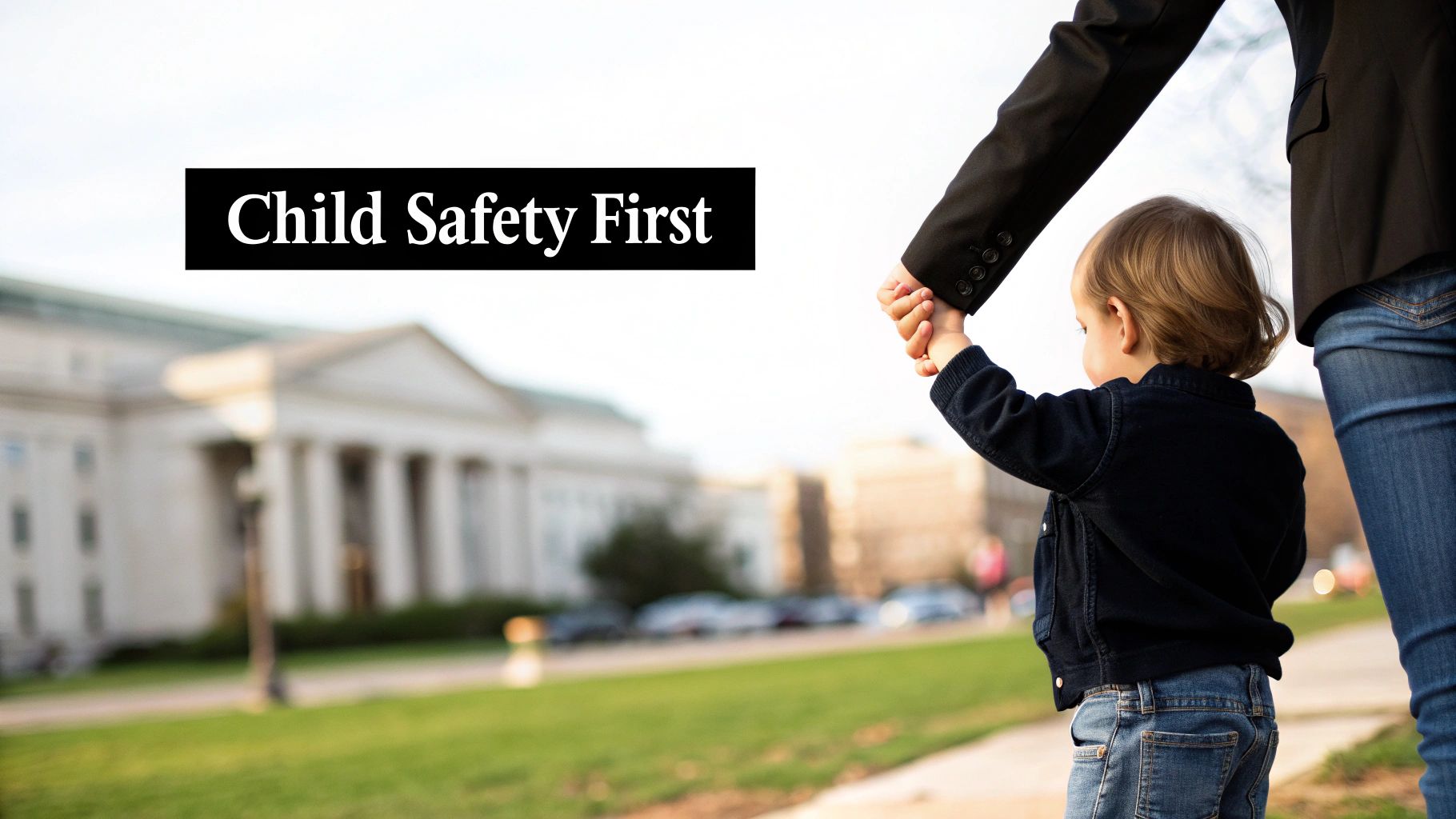 A parent comforting a child, representing the protective nature of sole custody.