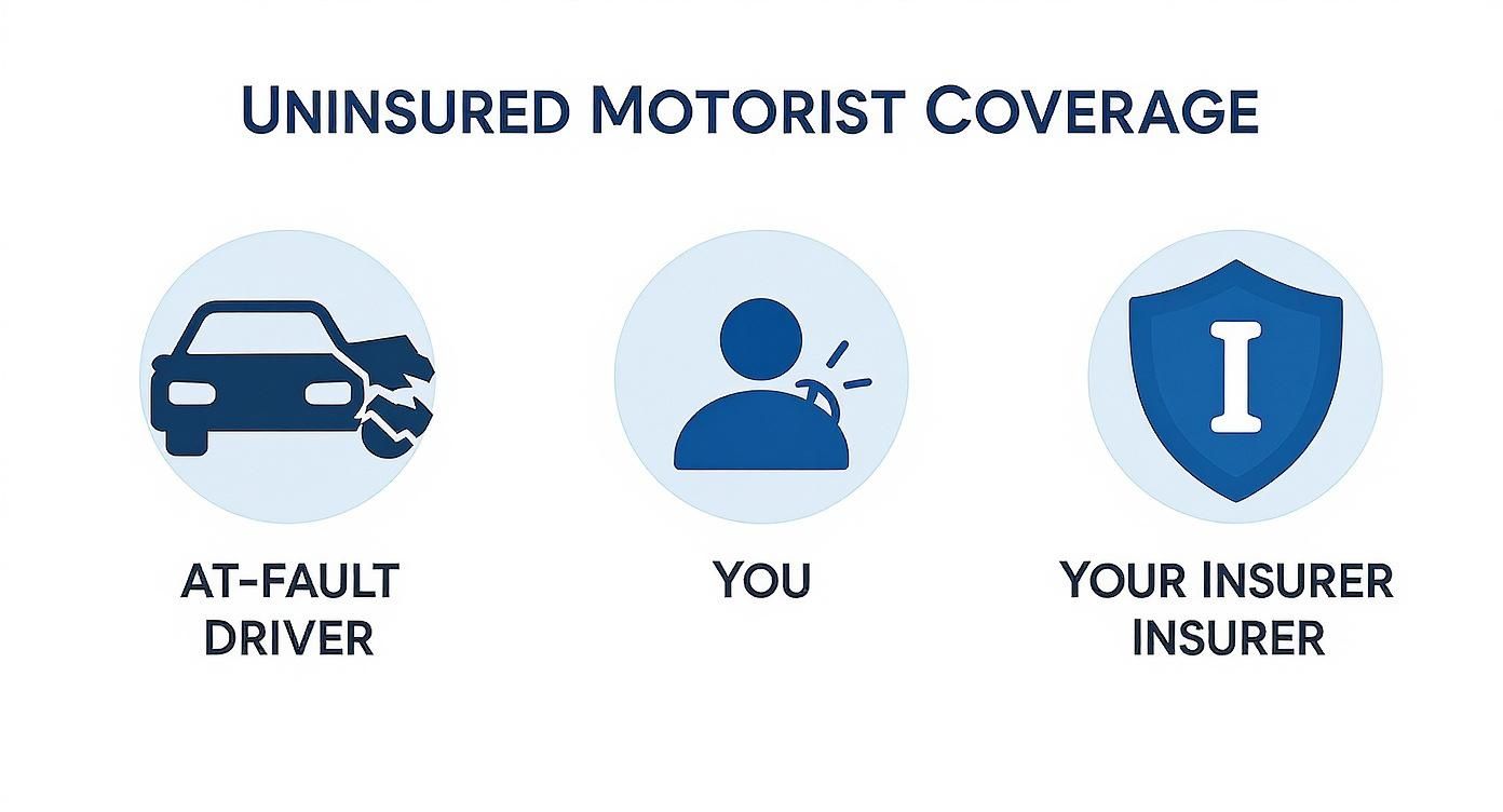 Infographic about what is uninsured motorist coverage