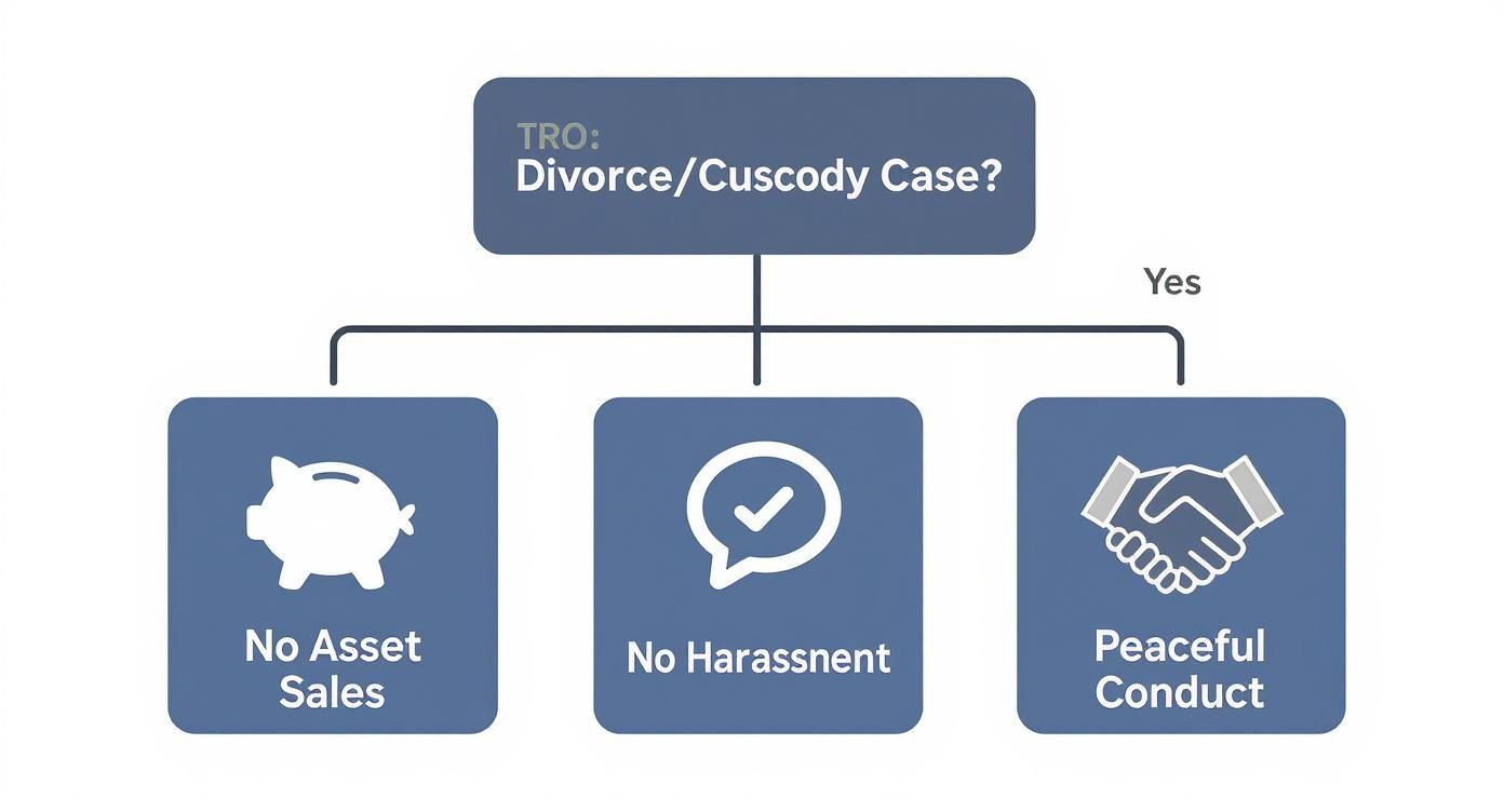 Infographic about protective order vs restraining order texas
