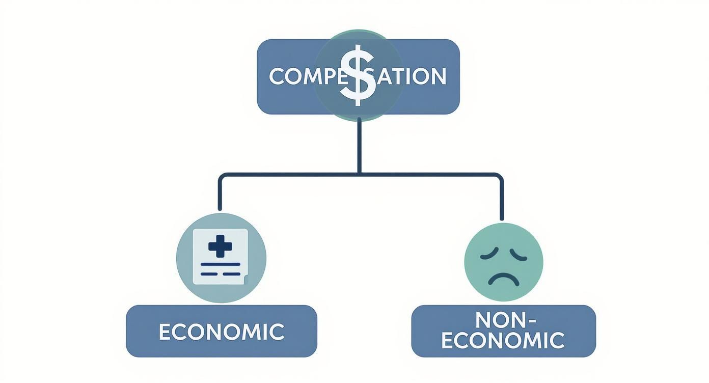 Infographic about pedestrian hit by car compensation