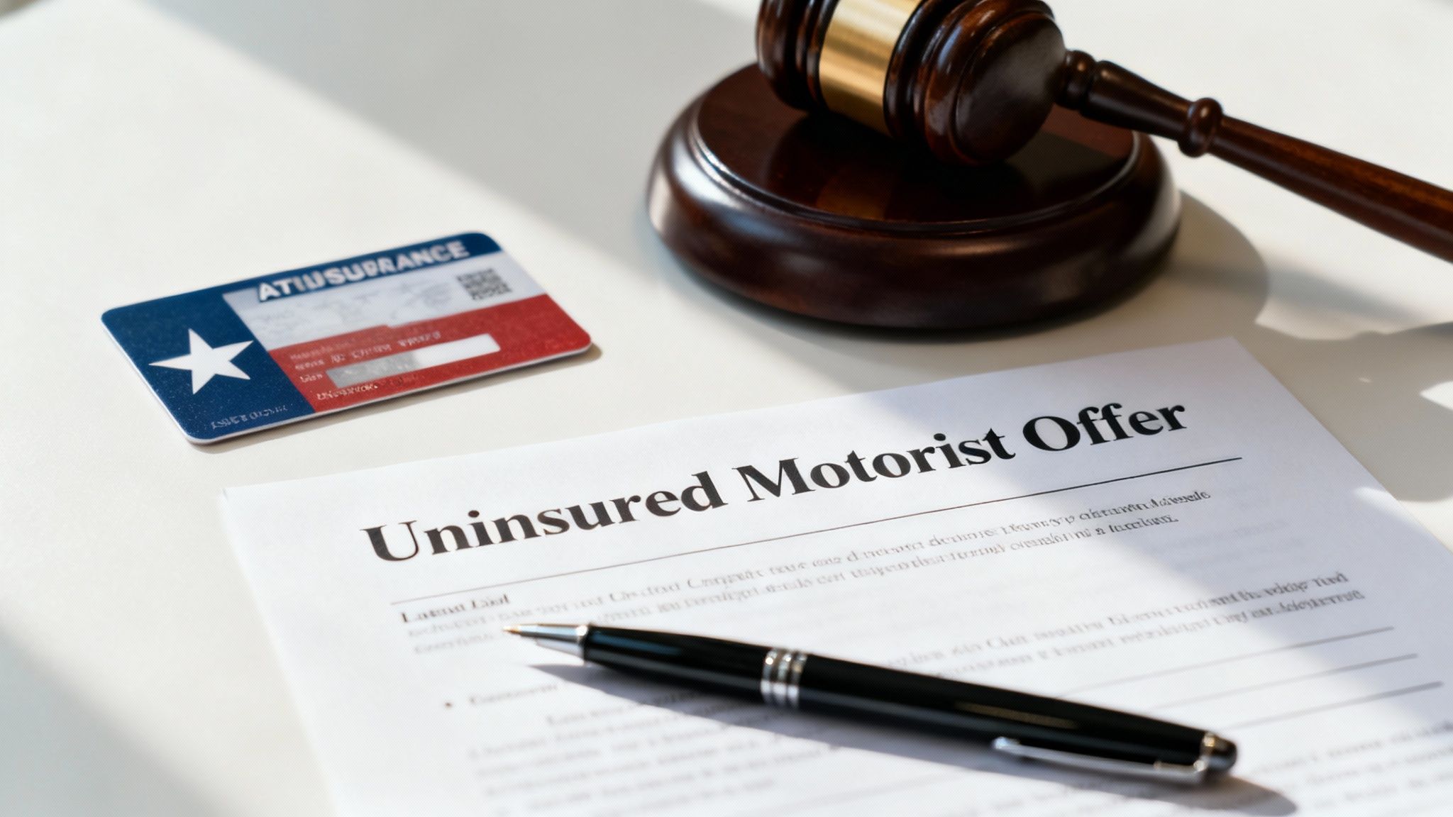 A driver reviewing their auto insurance policy at a desk.