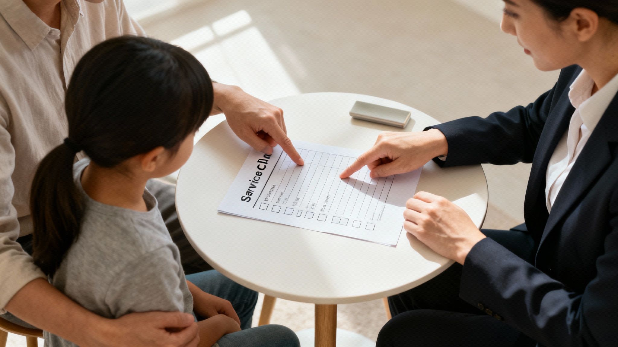 A legal document and gavel on a desk, symbolizing the legal defense process for families.