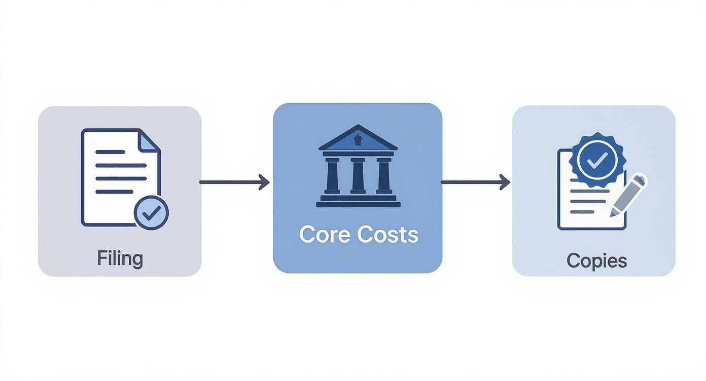 Infographic about uncontested divorce in texas cost