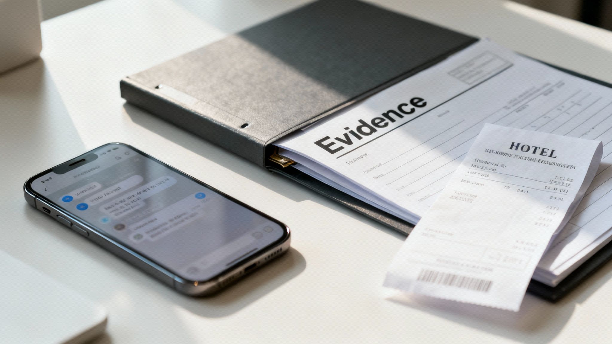 A magnifying glass focusing on the details of a legal document.