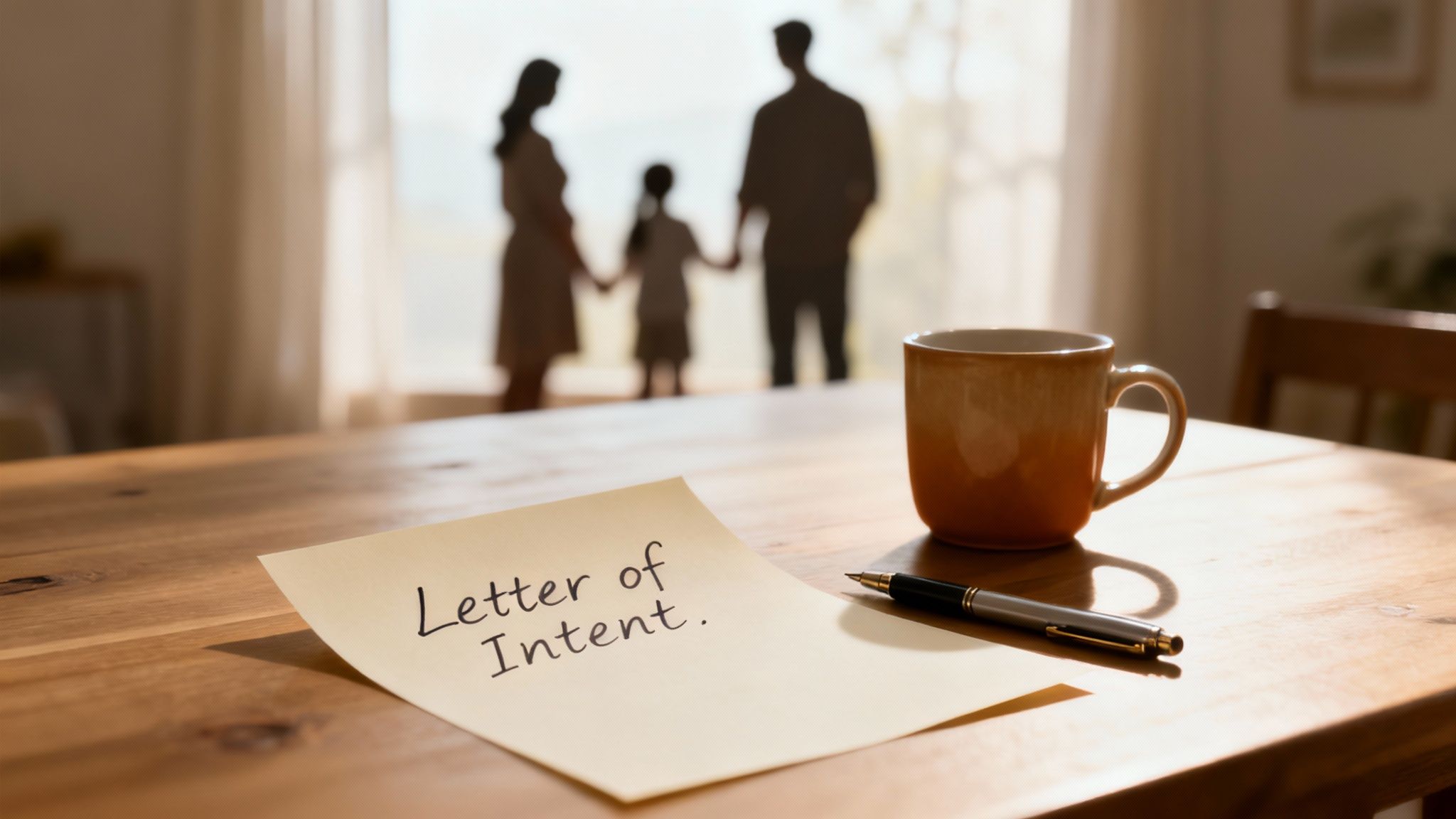 A family having an open and harmonious conversation around a table, symbolizing clear communication in estate planning.
