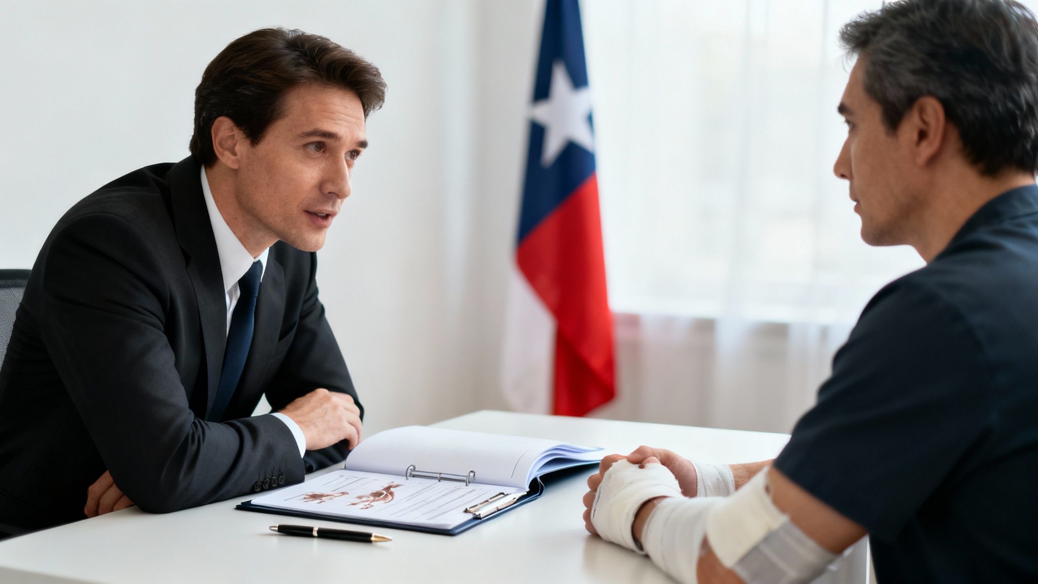 A lawyer from The Law Office of Bryan Fagan, PLLC, compassionately consulting with a client.