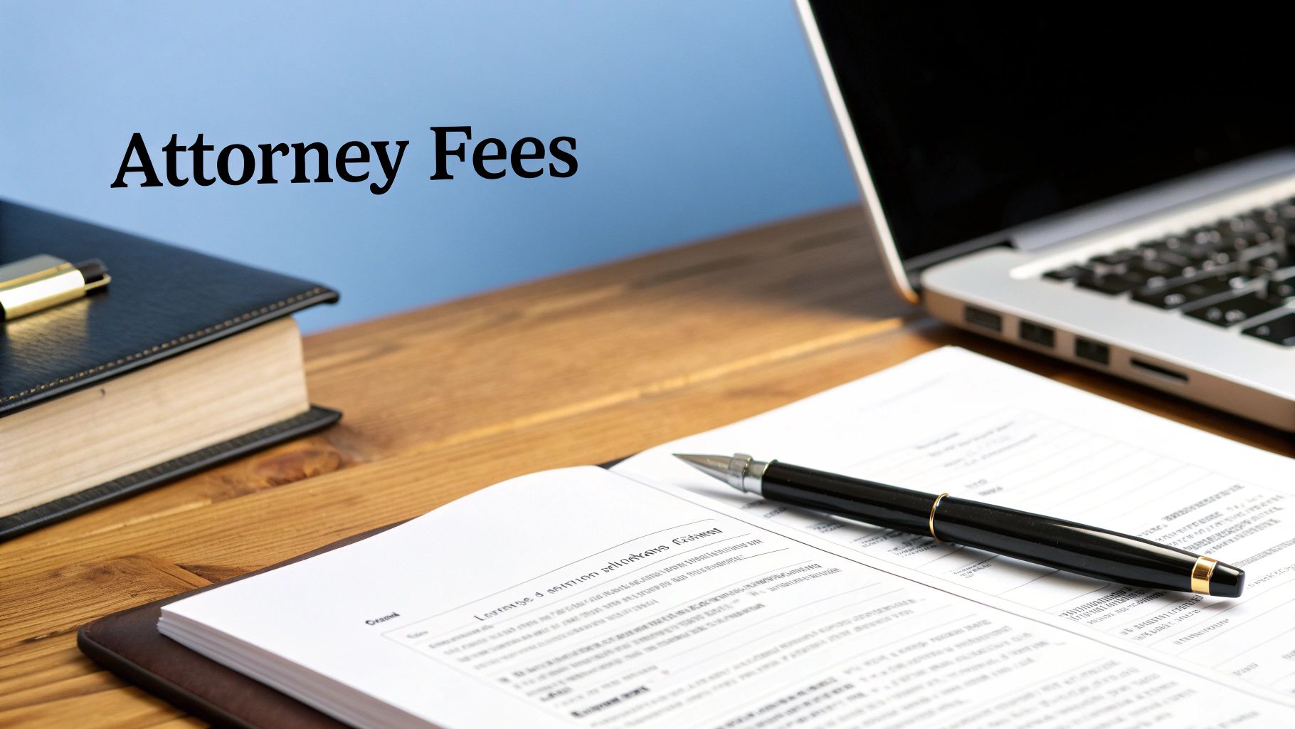 A lawyer reviewing documents with a client in a bright, modern office.