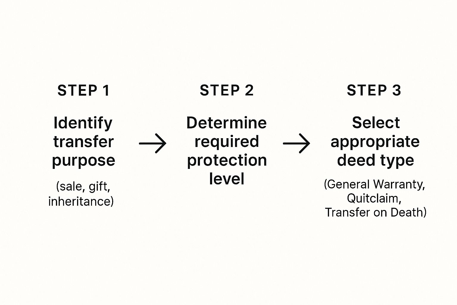 Infographic about how to change a deed on a house