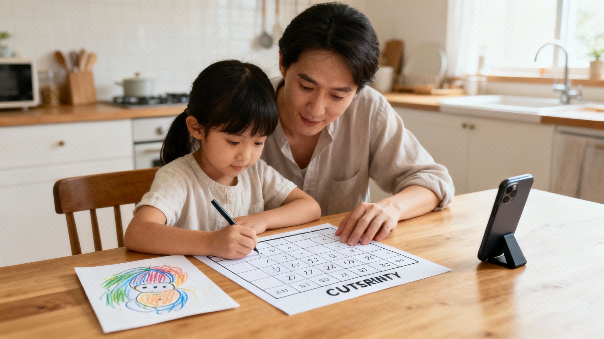 A military parent in uniform holding their child's hands.