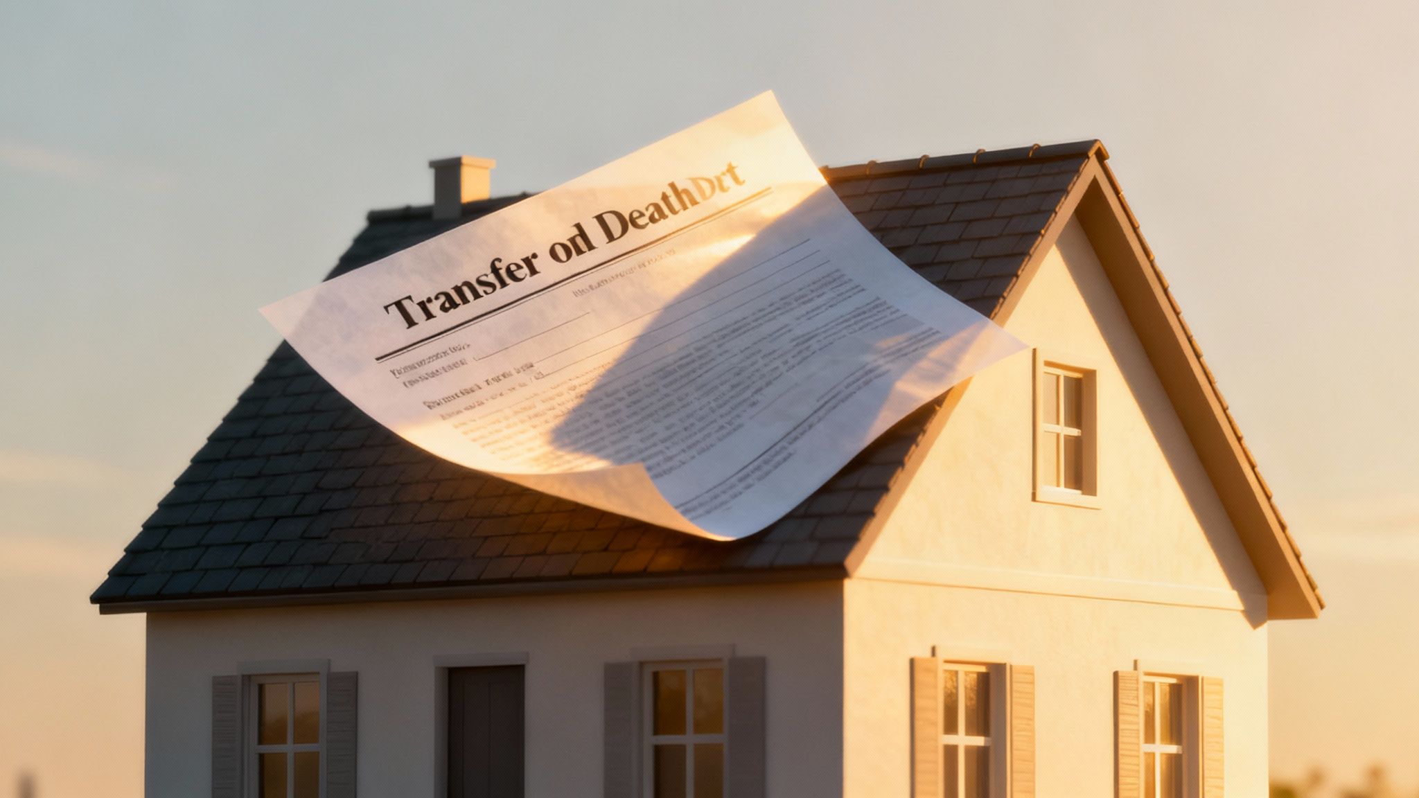 A set of house keys resting on a signed legal deed, symbolizing the transfer of property.