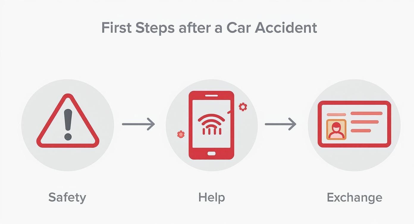 Infographic about what to do after car accident