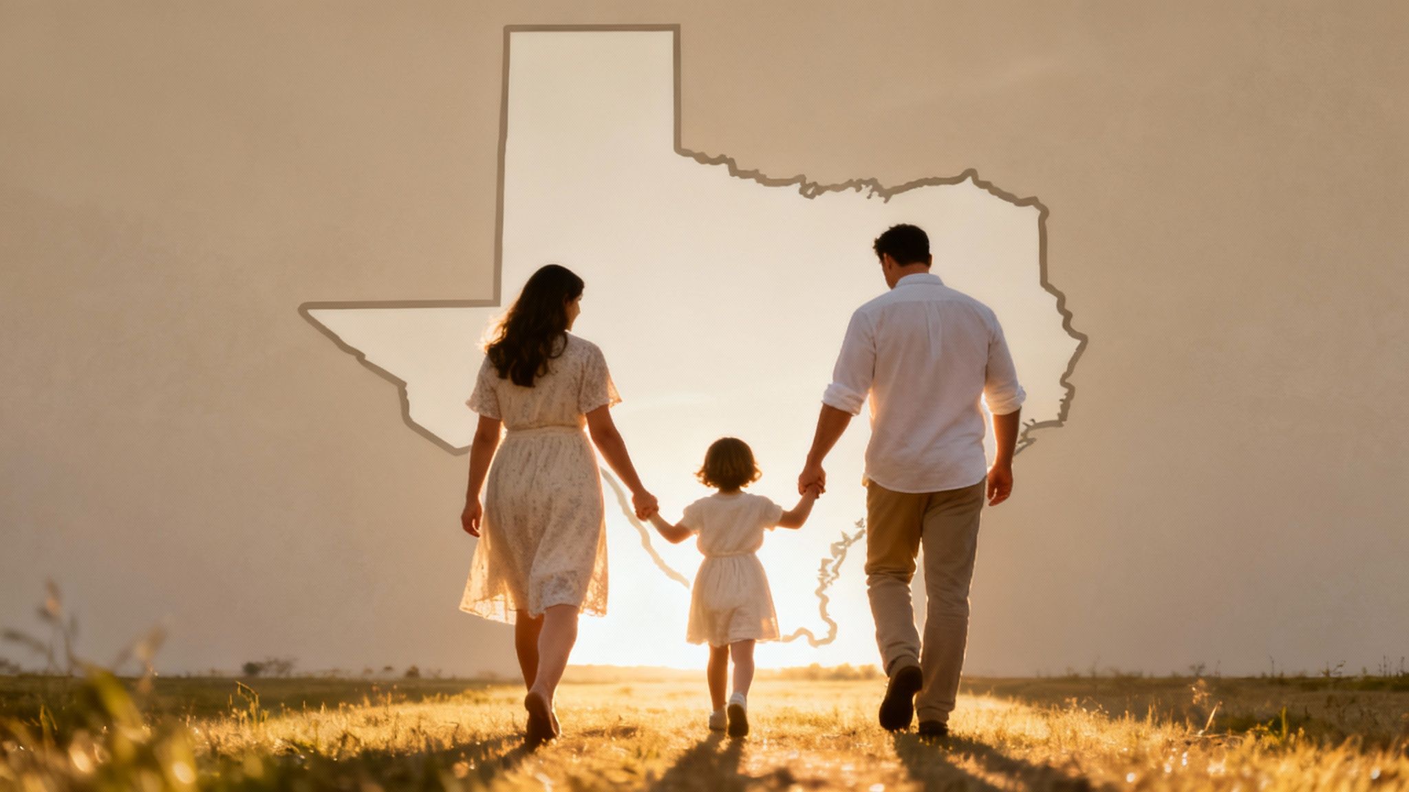 A happy family with a stepparent and child smiling together.