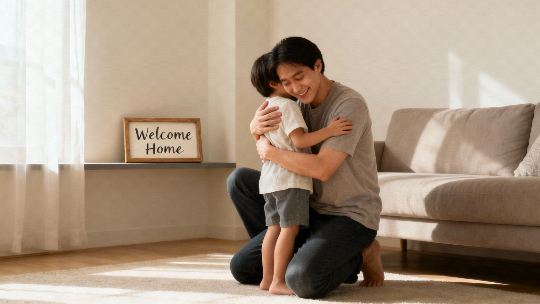 A happy family enjoying a moment of togetherness outdoors, symbolizing the positive outcome of adoption from foster care.