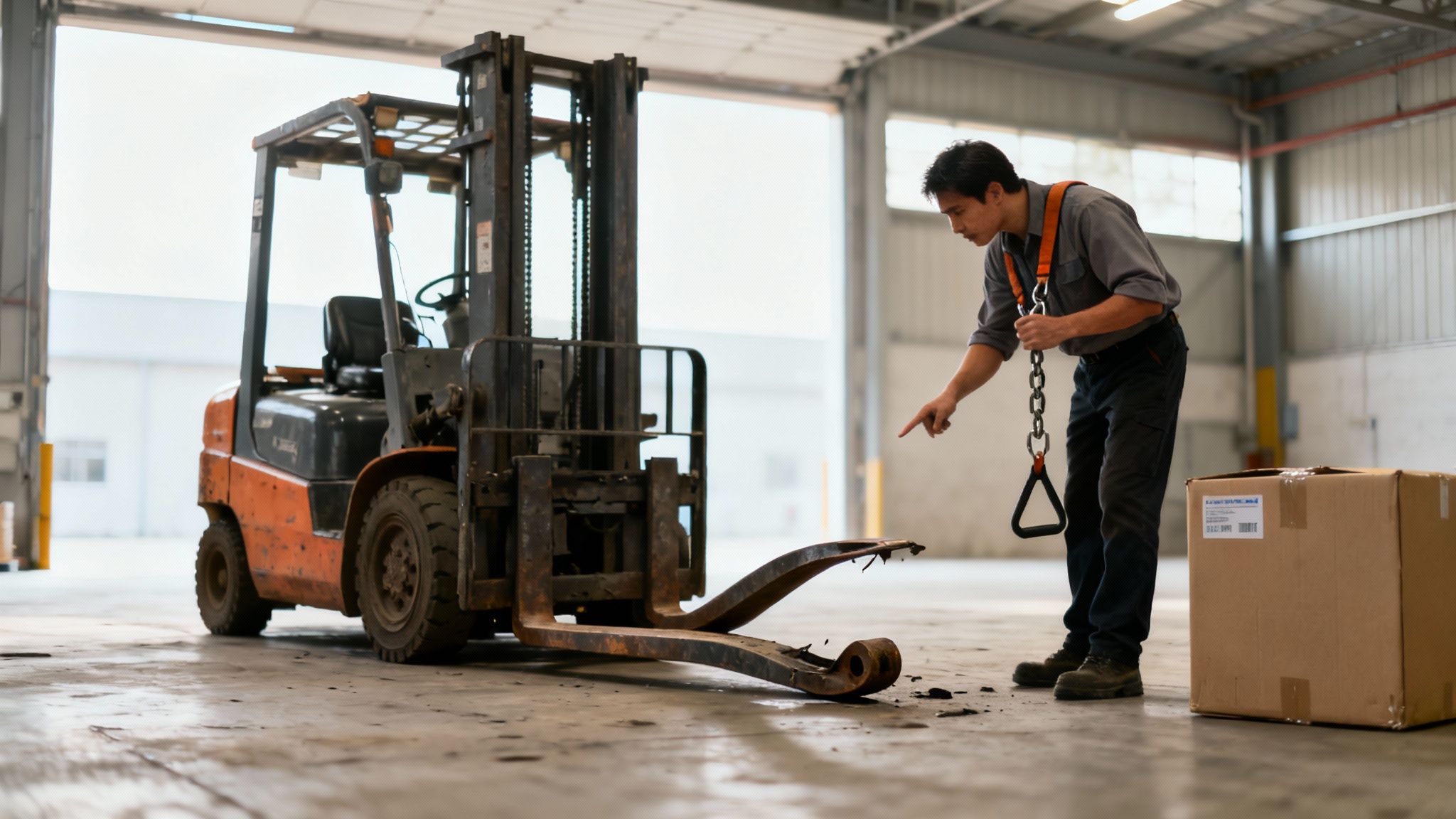 An image of a delivery driver next to his truck after an accident, symbolizing a work-related injury involving a third party.