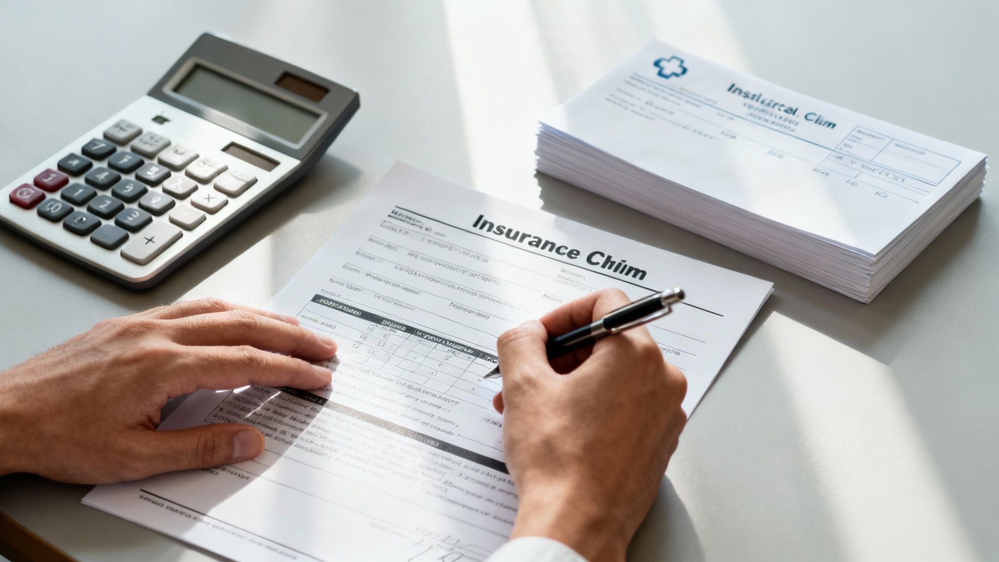 A legal professional explaining documents to an injured motorcycle accident victim.