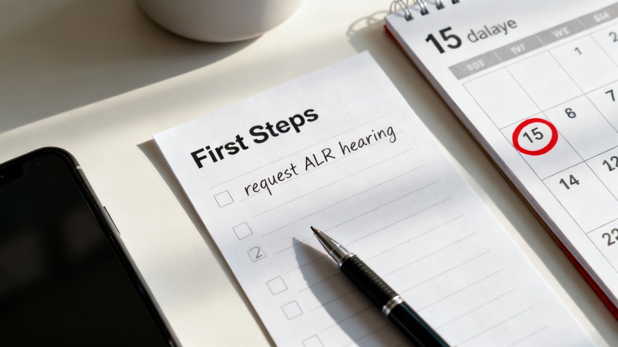 A set of car keys and a gavel resting on a wooden surface, symbolizing the legal process after an arrest.