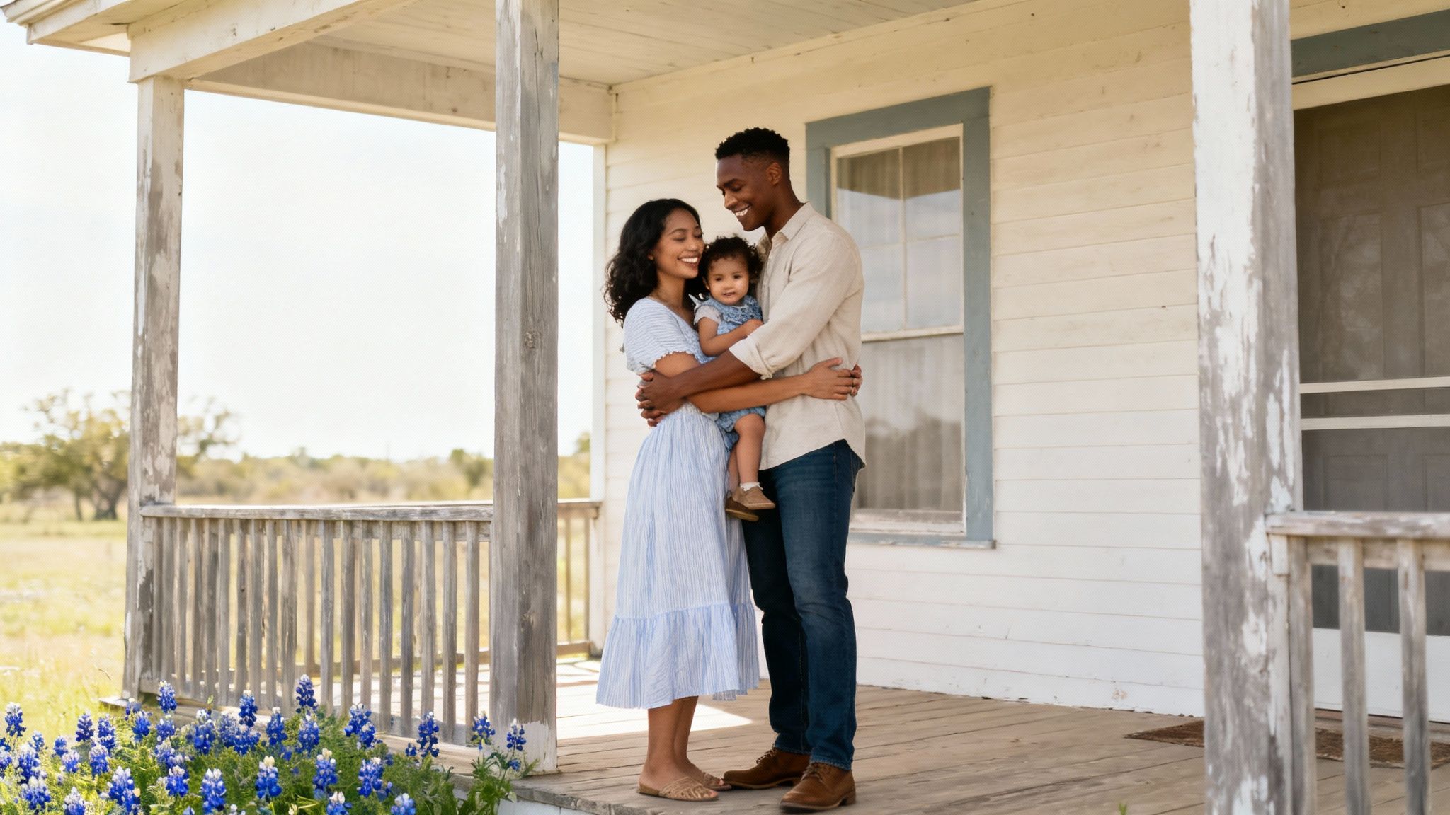 A happy family with an adopted child, symbolizing the joy of legal adoption in Texas.