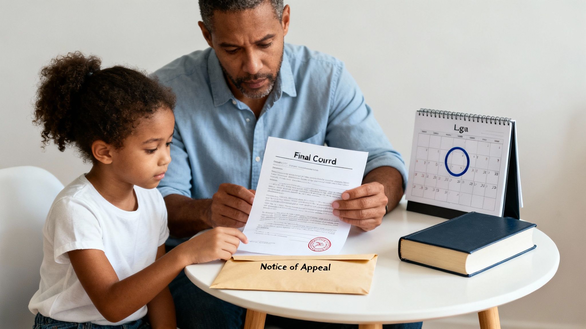 A person sitting thoughtfully at a desk, reviewing legal documents with a pen, conveying a sense of strategic planning.