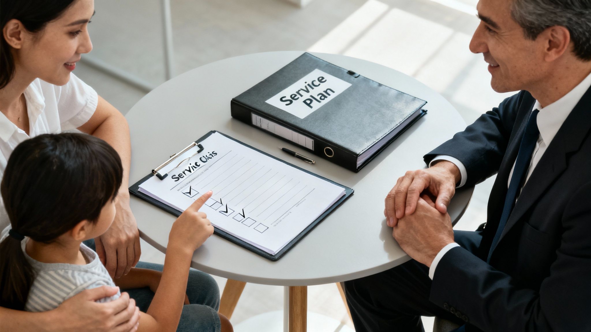 A parent and child holding hands, symbolizing the fight to maintain their family bond.