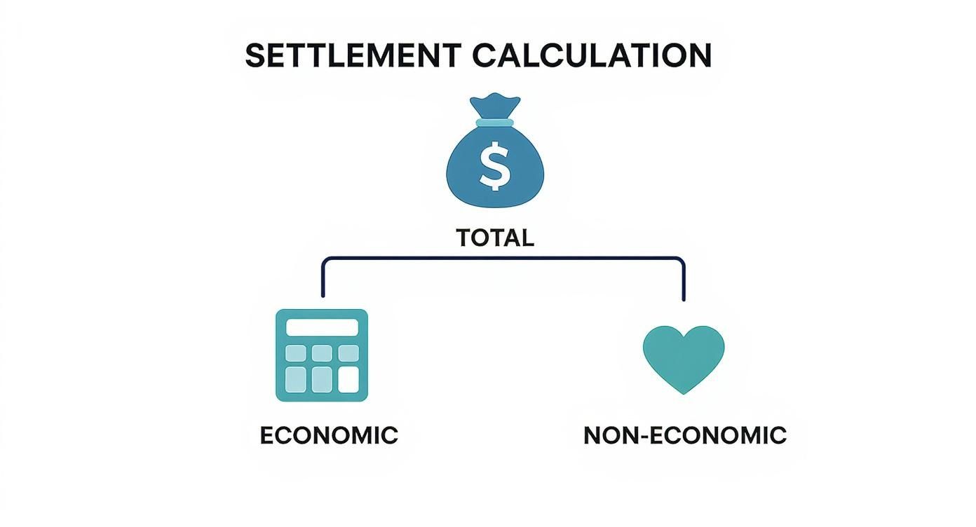Infographic about wrongful death settlement amounts