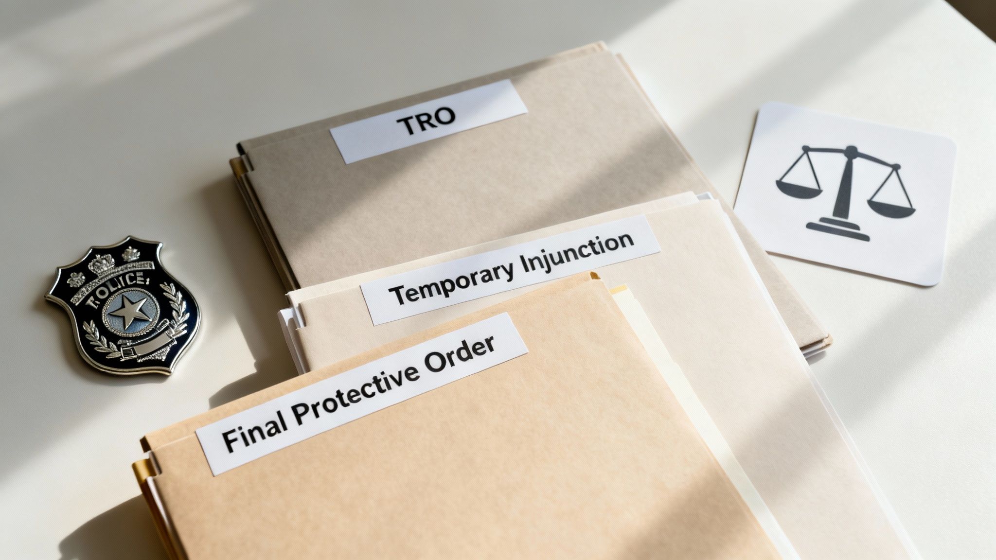 A close-up shot of a scale of justice, with one side holding a house and the other holding a family icon, symbolizing the balance of property and family matters in court.